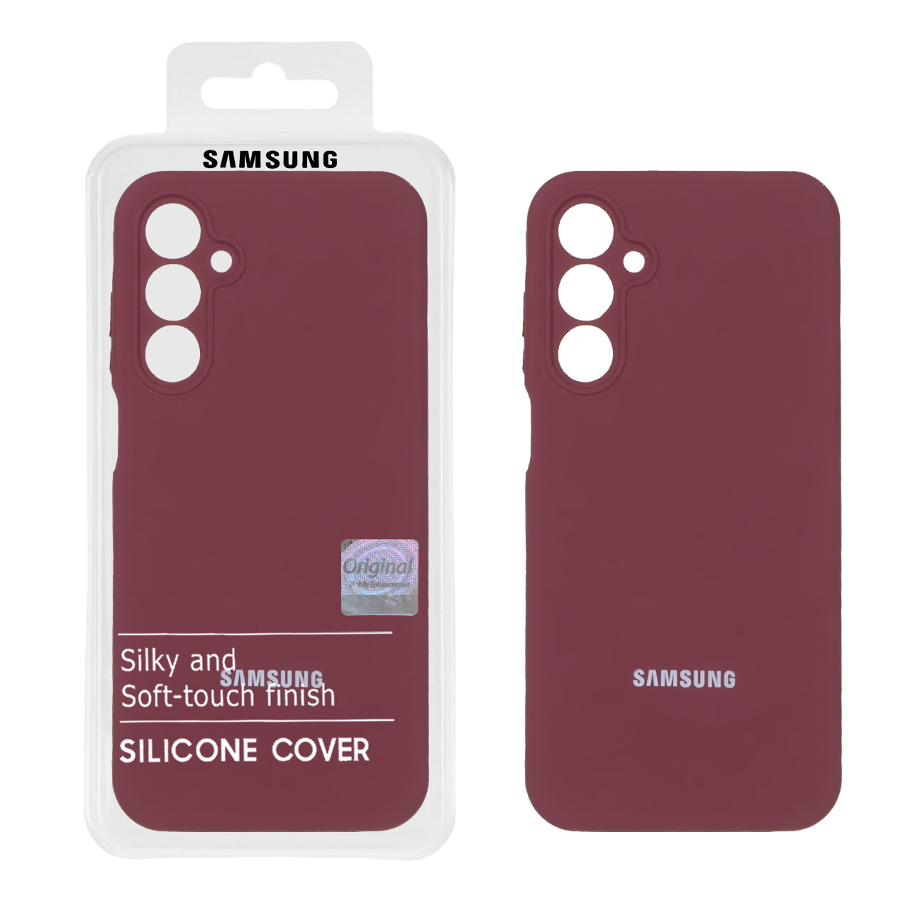 1312060 قاب سیلیکونی پاک کنی اورجینال Master Quality مدل Samsung Galaxy A25 5G - زرشکی (پک دار) - تصویر 1