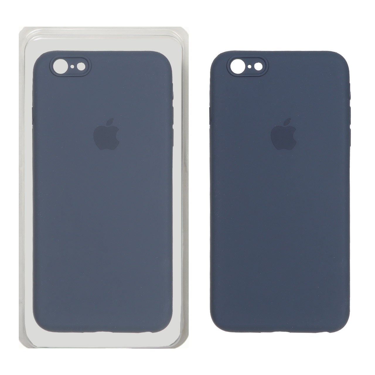 1326140 قاب سیلیکونی پاک کنی محافظ لنزدار اورجینال Apple iPhone 6 Plus / iPhone 6s Plus - سرمه ای تیره (پک اصلی) - تصویر 1