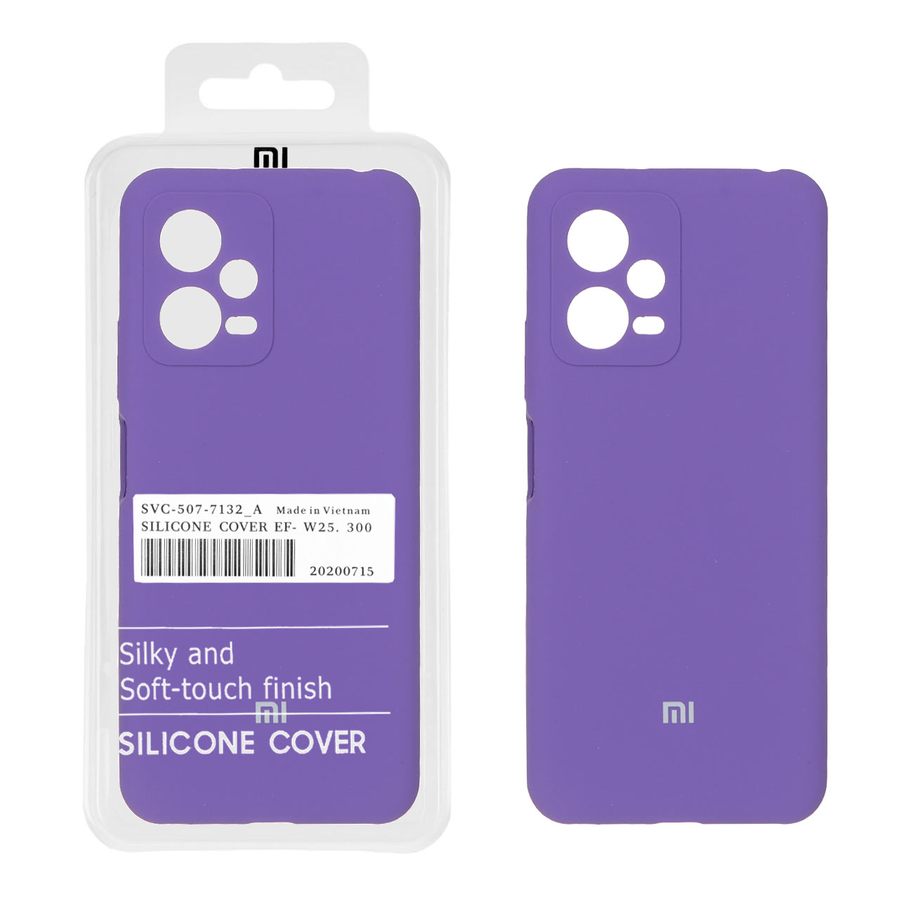 1335880 قاب سیلیکونی پاک کنی اورجینال درجه یک Xiaomi Redmi Note 12 5G / Poco X5 5G - بنفش (پک دار) - تصویر 1