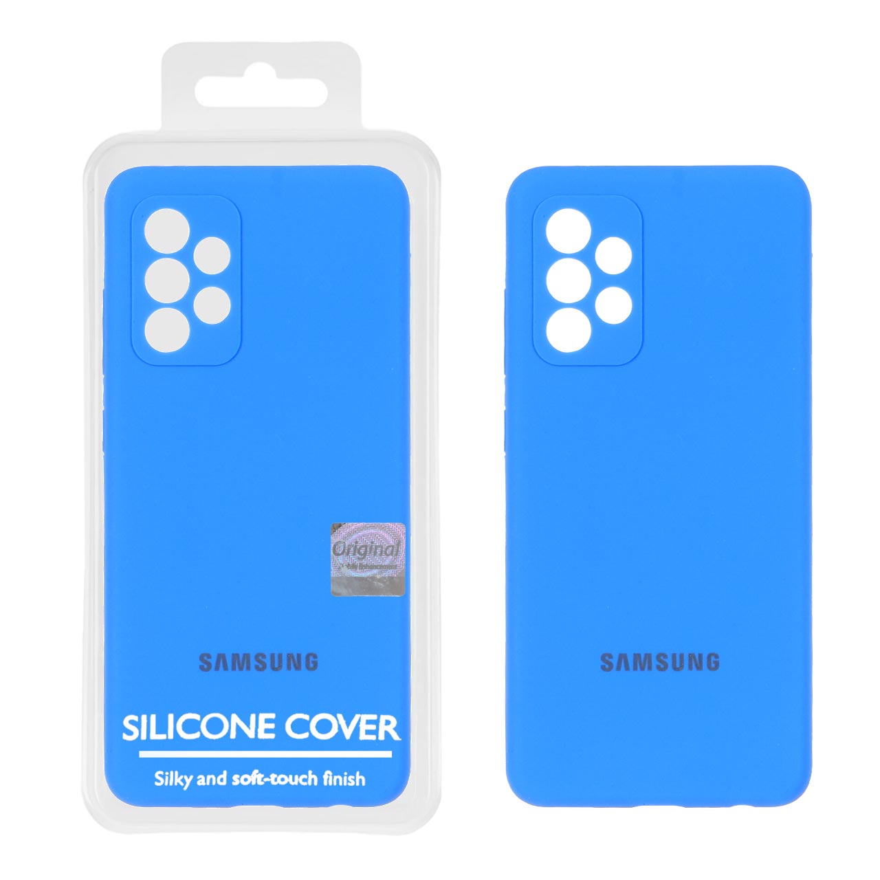 1369114 قاب سیلیکونی پاک کنی اورجینال Master Quality مدل Samsung Galaxy A52 / A52s - آبی (پک دار) - تصویر 1