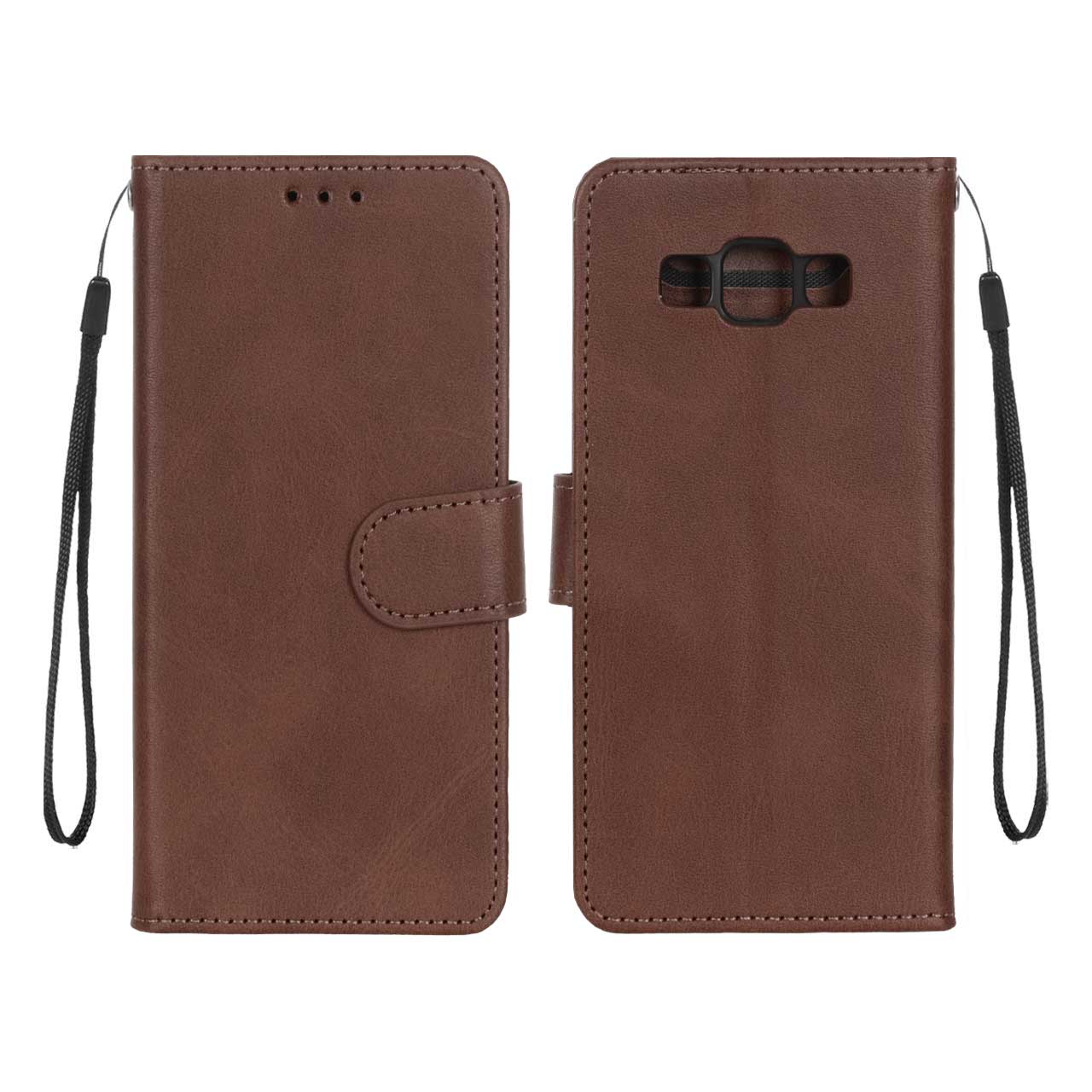 1388848 کیف موبایل مگنتی درجه یک MNC مدل Samsung Galaxy A500 / A5 (2015) - قهوه ای - تصویر 1