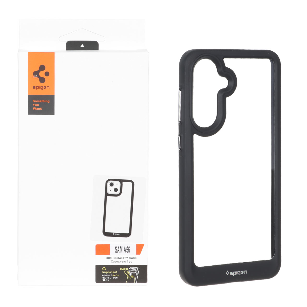 1395430 قاب اورجینال Spigen مدل Samsung Galaxy A56 / A36 - شفاف مشکی - تصویر 1