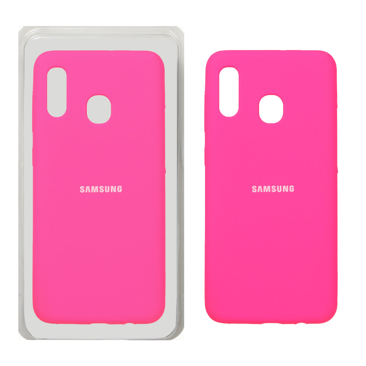 1443684 قاب سیلیکونی پاک کنی اورجینال Samsung Galaxy A30 / A20 - صورتی فانتزی (پک اصلی) - تصویر 1
