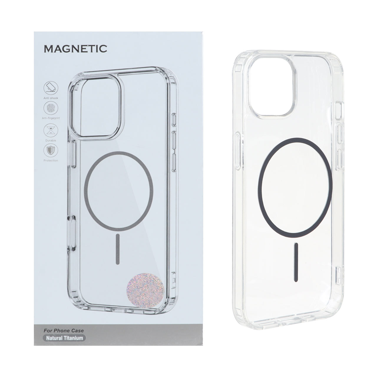 1469986 قاب اورجینال Magnetic دور ژله ای MagSafe مدل Apple iPhone 13 / iPhone 14 - خاکستری (پک دار) - تصویر 1