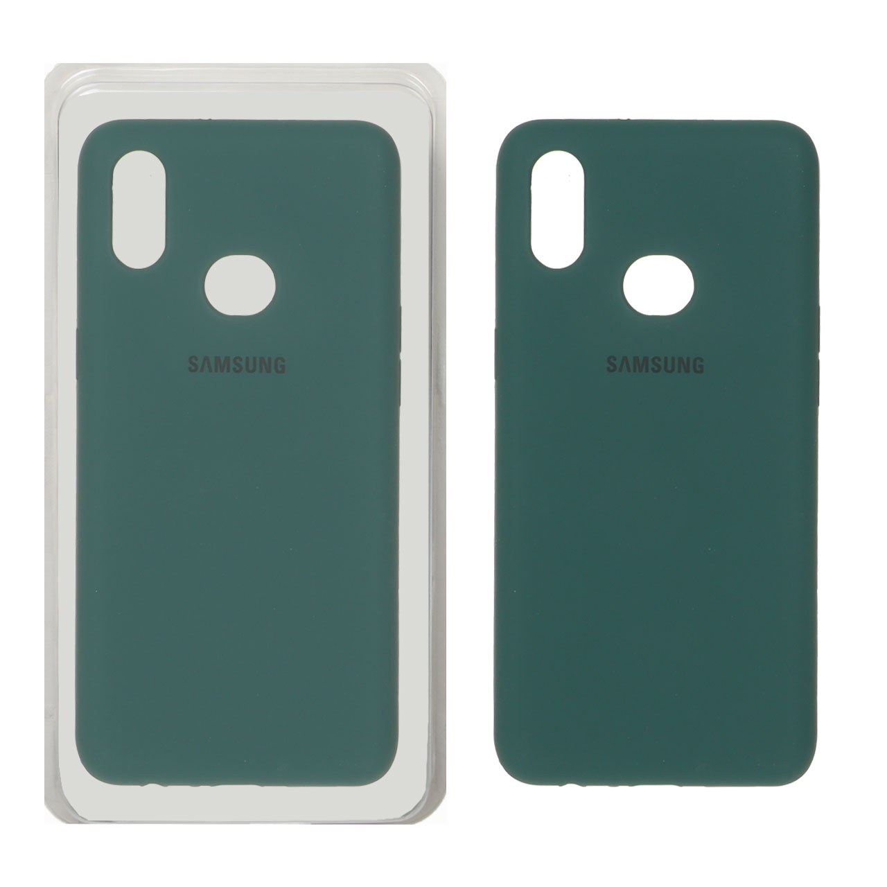 1518308 قاب سیلیکونی پاک کنی اورجینال Samsung Galaxy A10s - سبز تیره (پک دار) - تصویر 1