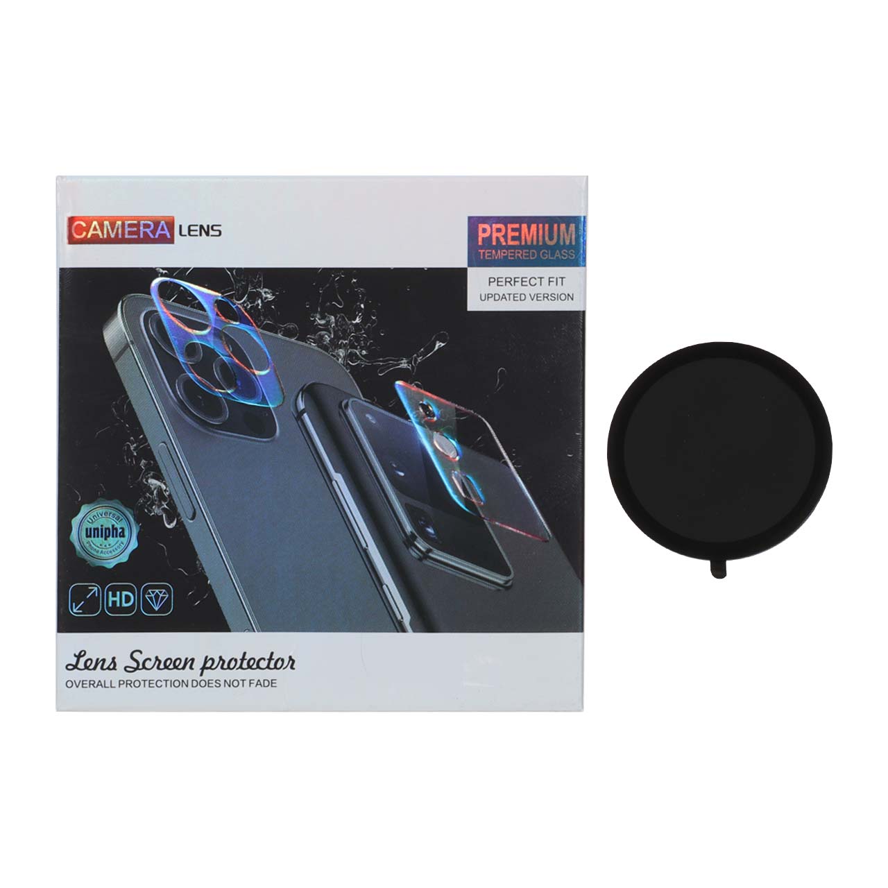 1559584 محافظ لنز رینگی اورجینال Full Cover مدل Xiaomi Redmi 14C / Redmi A4 / Poco C75 - مشکی (پک دار) - تصویر 1