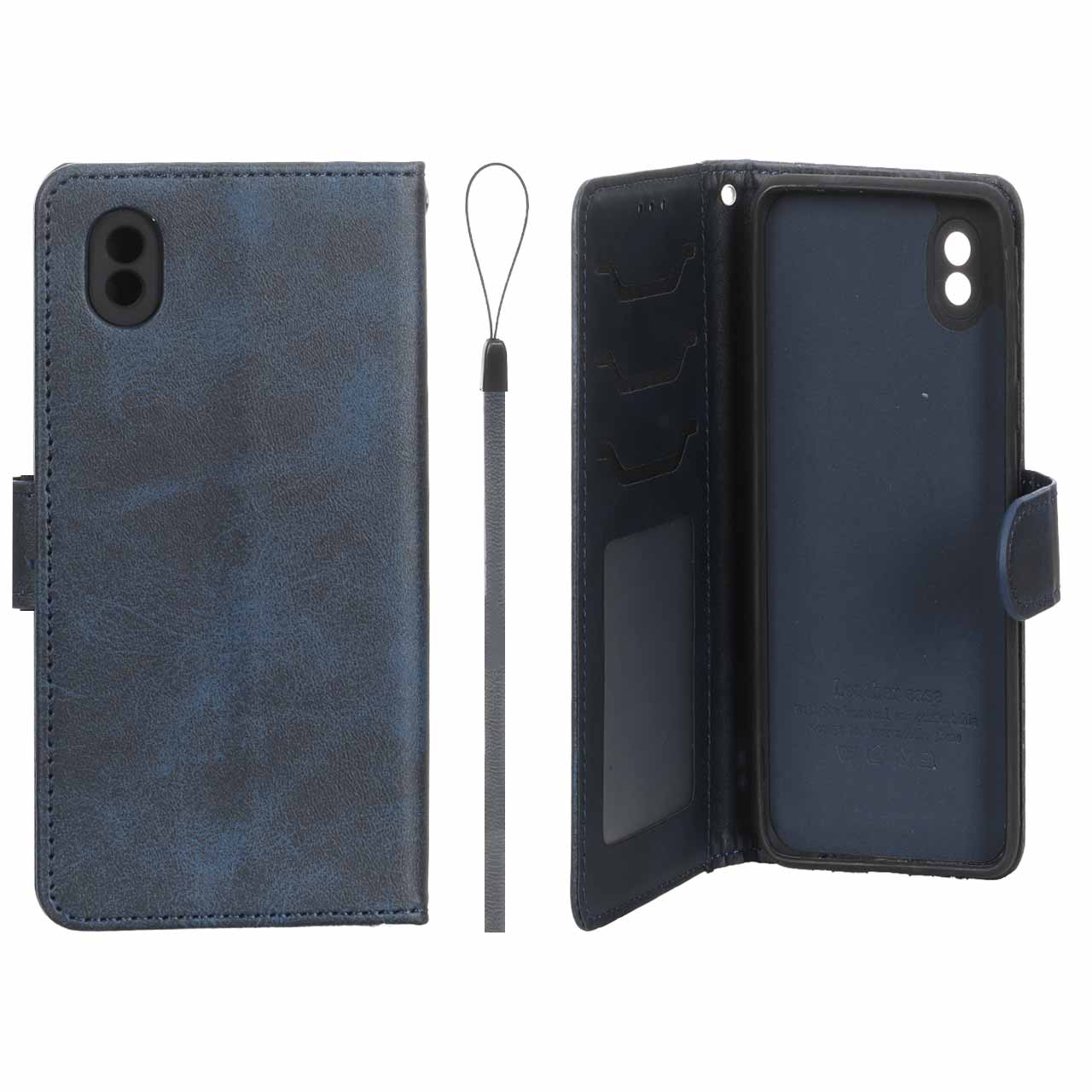 1584646 کیف موبایل مگنتی درجه یک داخل خز MNC Plus مدل Samsung Galaxy A01 Core - سرمه ای - تصویر 1