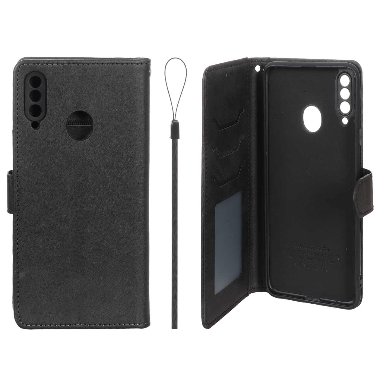 1584762 کیف موبایل مگنتی درجه یک داخل خز MNC Plus مدل Samsung Galaxy A20s - مشکی - تصویر 1