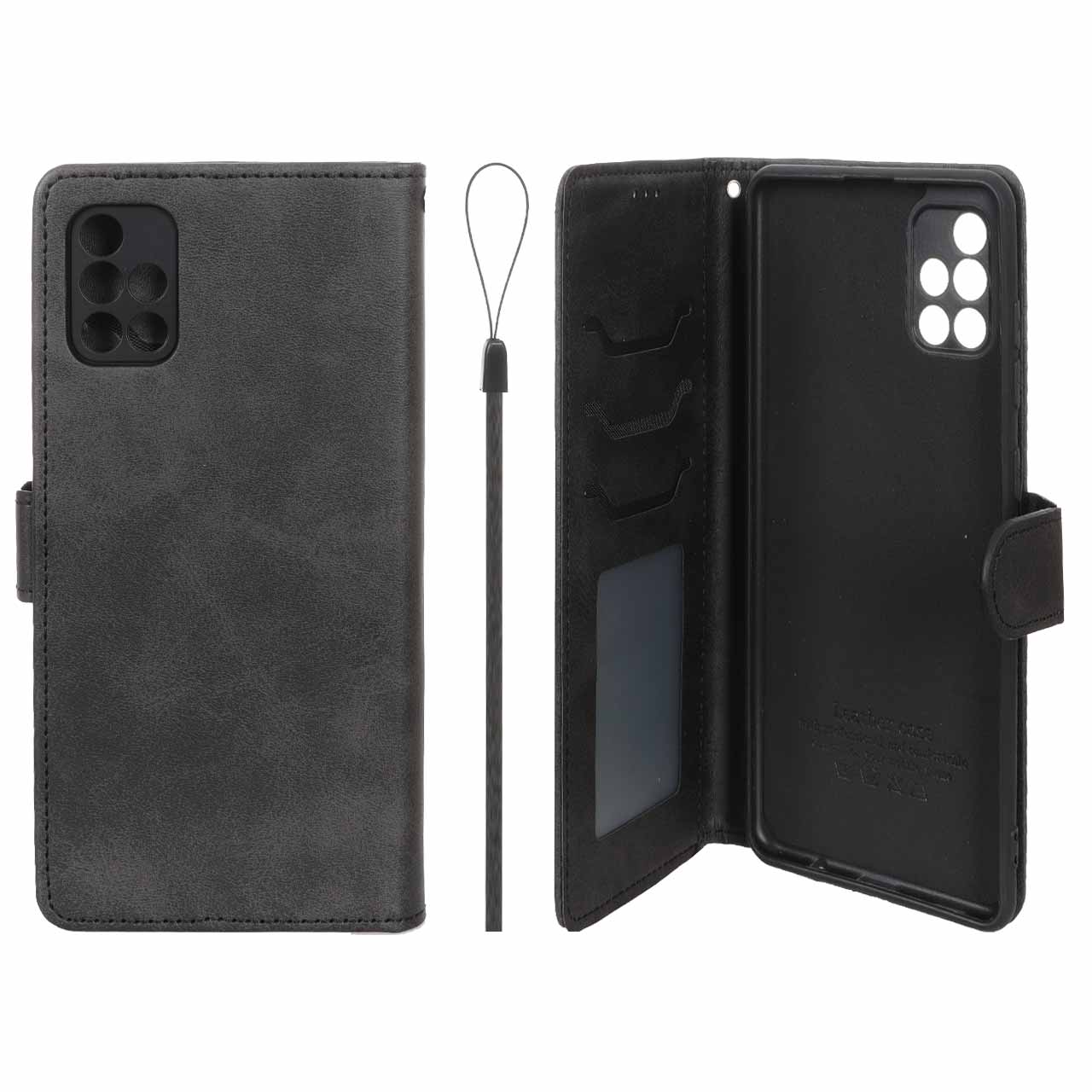 1585402 کیف موبایل مگنتی درجه یک داخل خز MNC Plus مدل Samsung Galaxy A71 - مشکی - تصویر 1