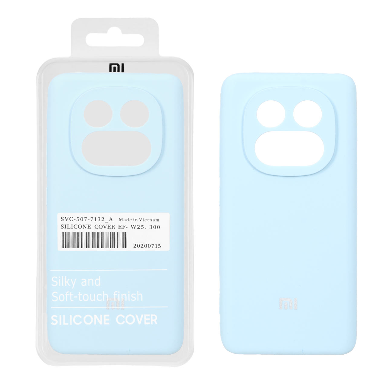 1589790 قاب سیلیکونی پاک کنی اورجینال درجه یک Xiaomi Redmi Note 14 Pro 5G / Redmi Note 14 Pro Plus 5G / Poco X7 5G - آبی آسمانی (پک دار) - NTC - تصویر 1