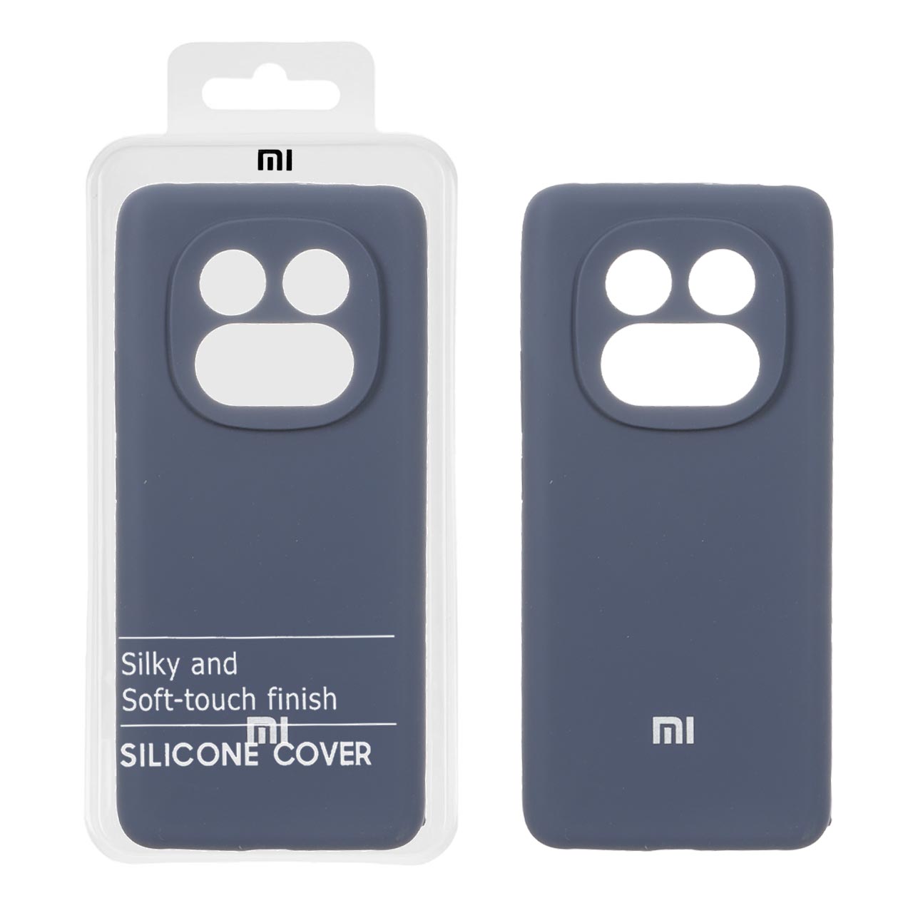 1592466 قاب سیلیکونی پاک کنی اورجینال درجه یک Xiaomi Redmi Note 14 Pro 5G / Redmi Note 14 Pro Plus 5G / Poco X7 5G - سرمه ای (پک دار) - تصویر 1