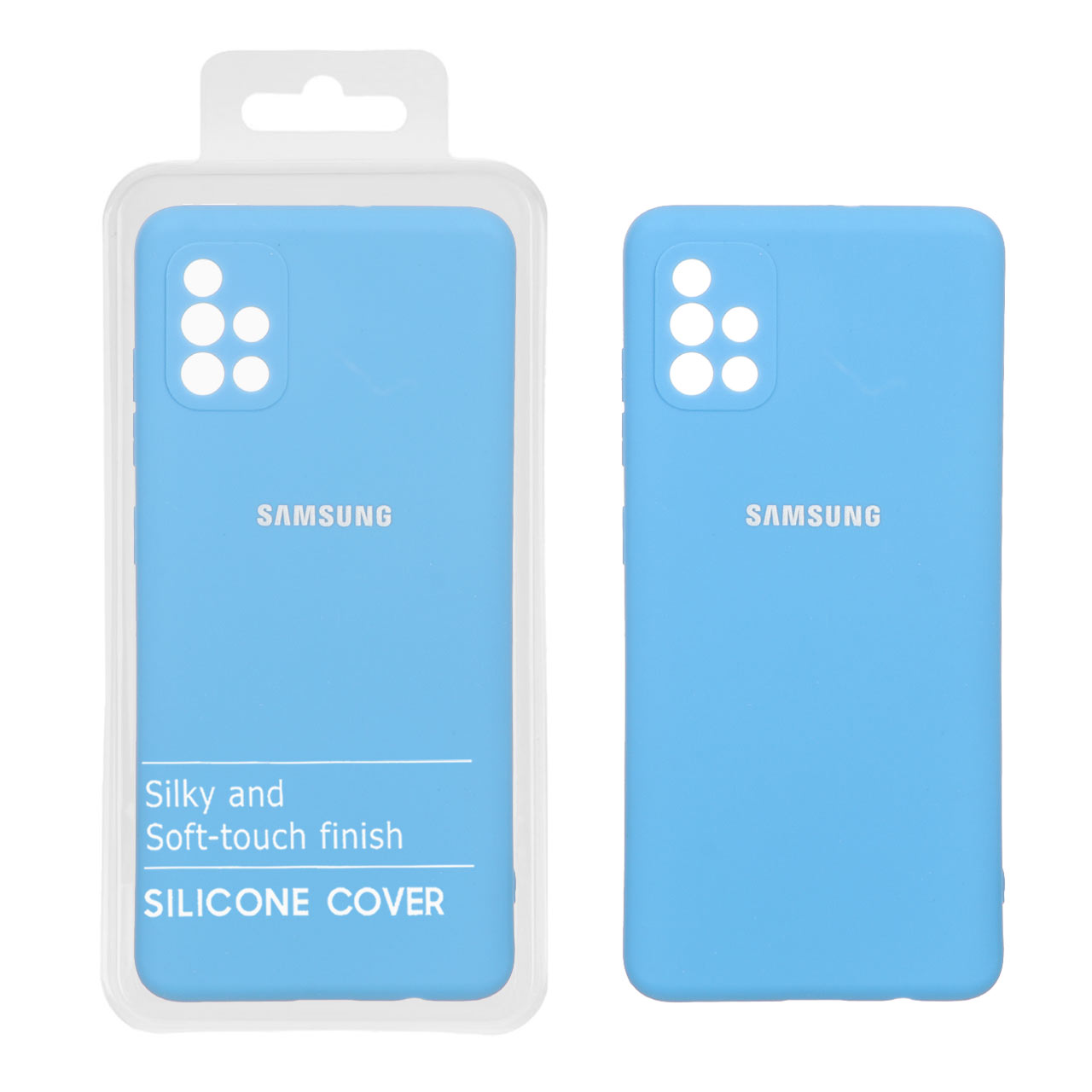 1605852 قاب نیو سیلیکون محافظ لنزدار RFF مدل Samsung Galaxy A51 / M40s - آبی (پک دار) - تصویر 1