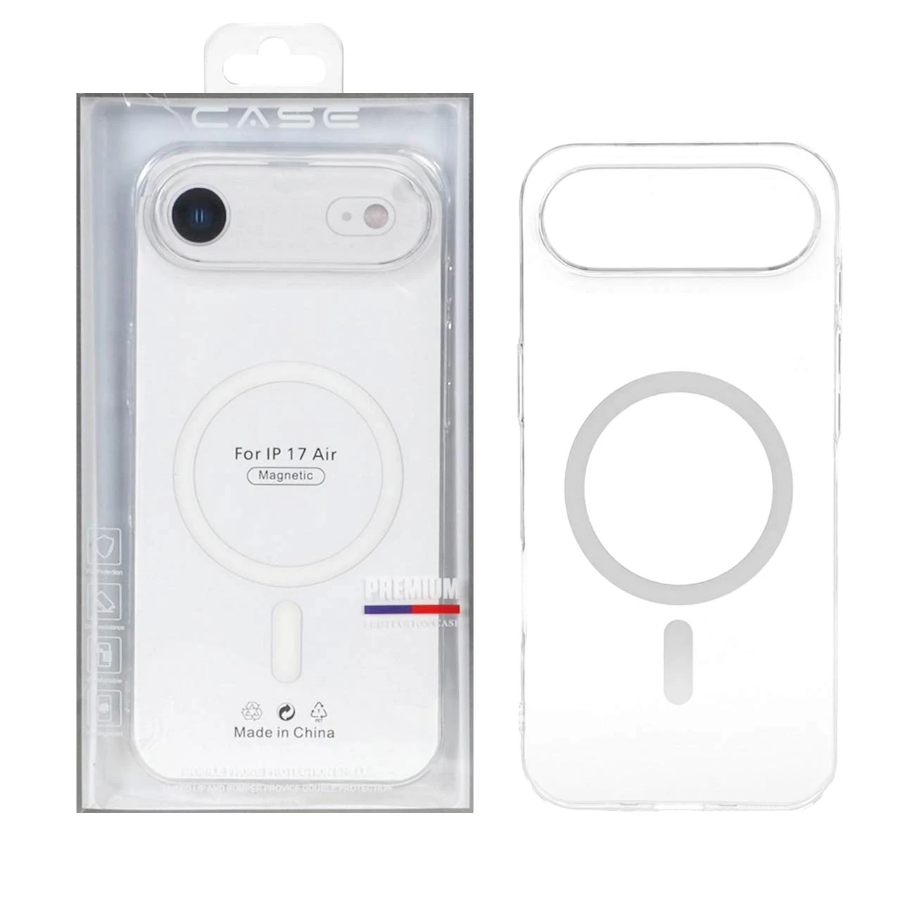 1625302 قاب اورجینال کریستالی MagSafe شفاف Premium مدل Apple iPhone 17 Air (پک دار) - تصویر 1