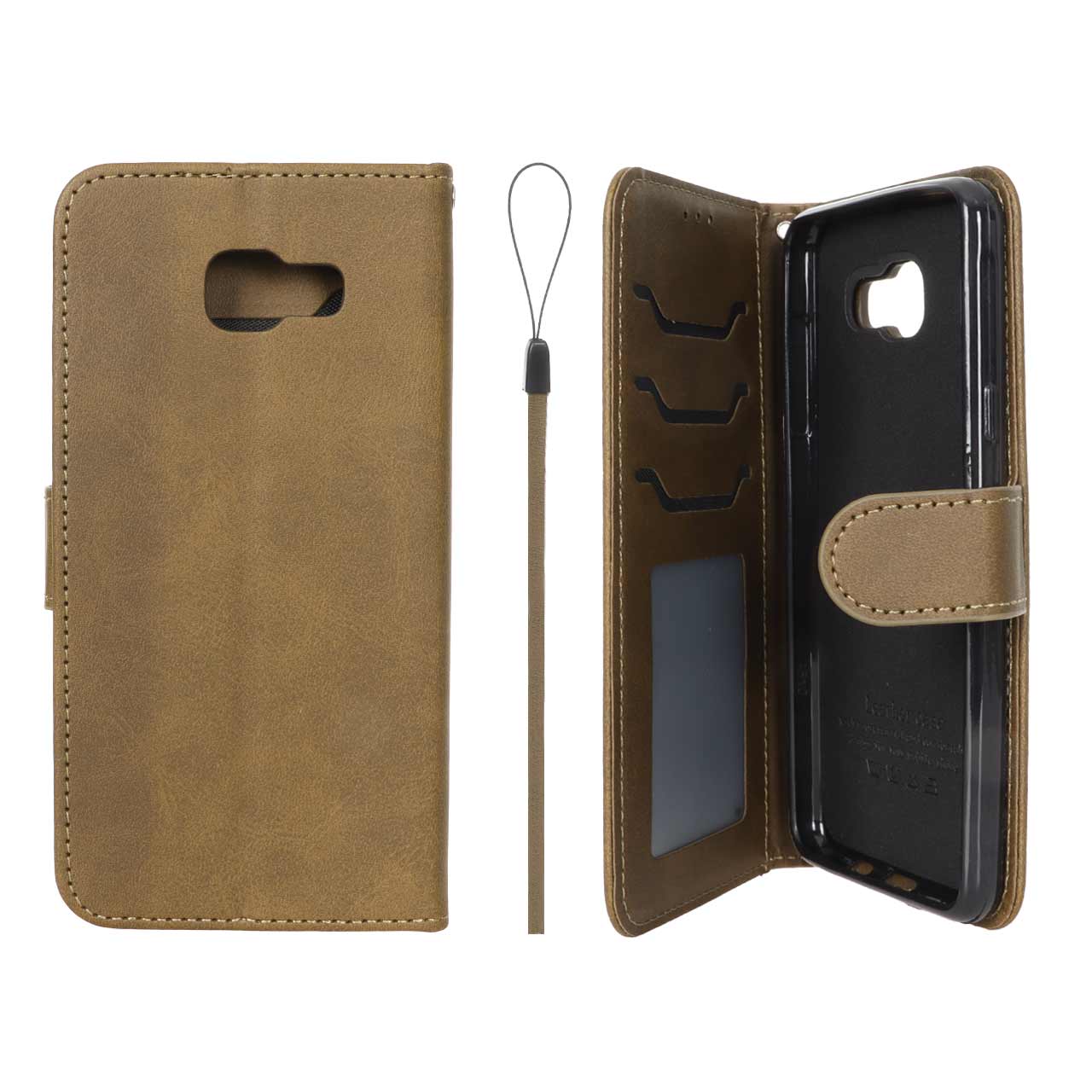 1630564 کیف موبایل مگنتی درجه یک داخل خز MNC Plus مدل Samsung Galaxy A510 / A5 (2016) - سبز زیتونی - تصویر 1