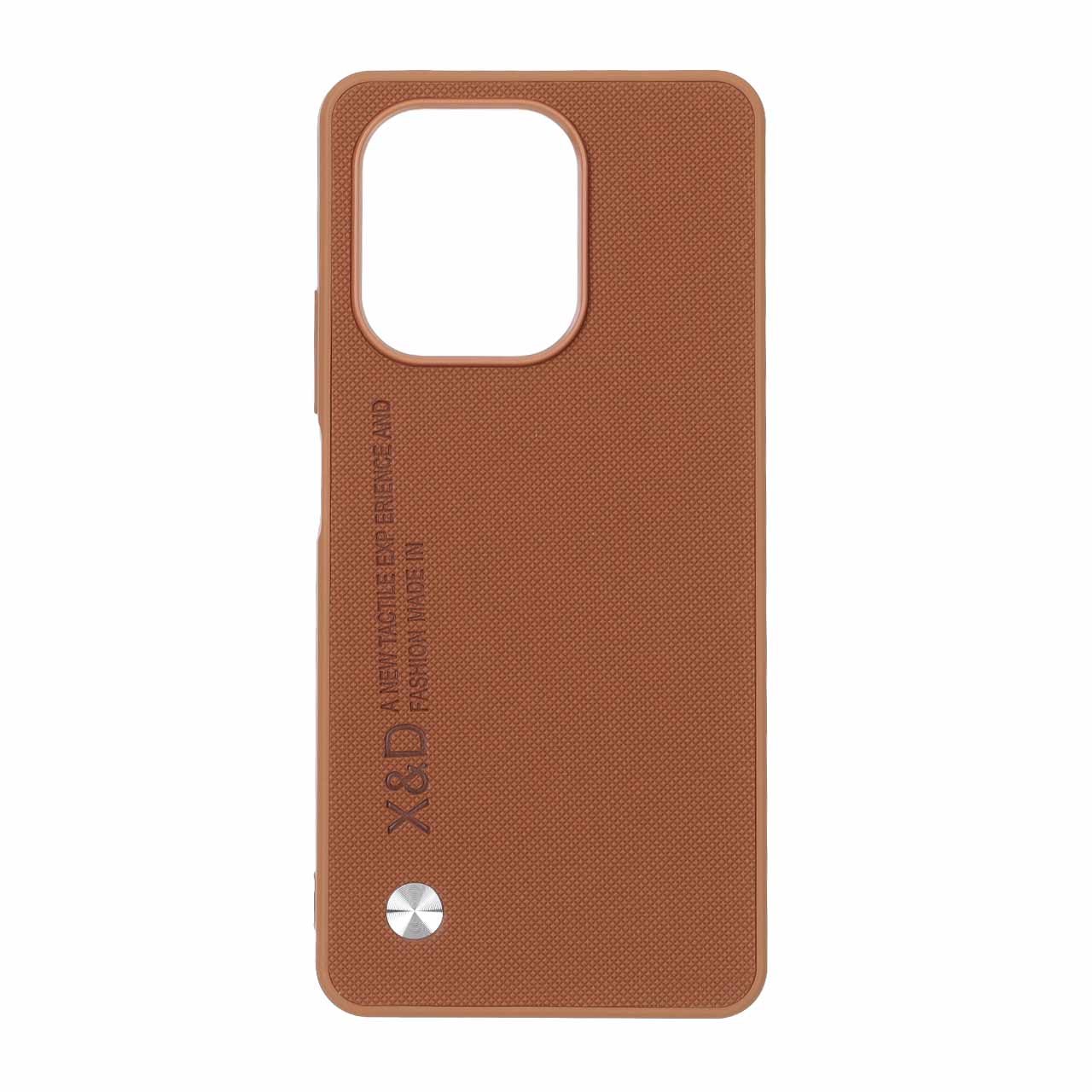 1631872 قاب X&D سوزنی دکمه فلزی Xiaomi Redmi Note 13 4G - قهوه ای - تصویر 1