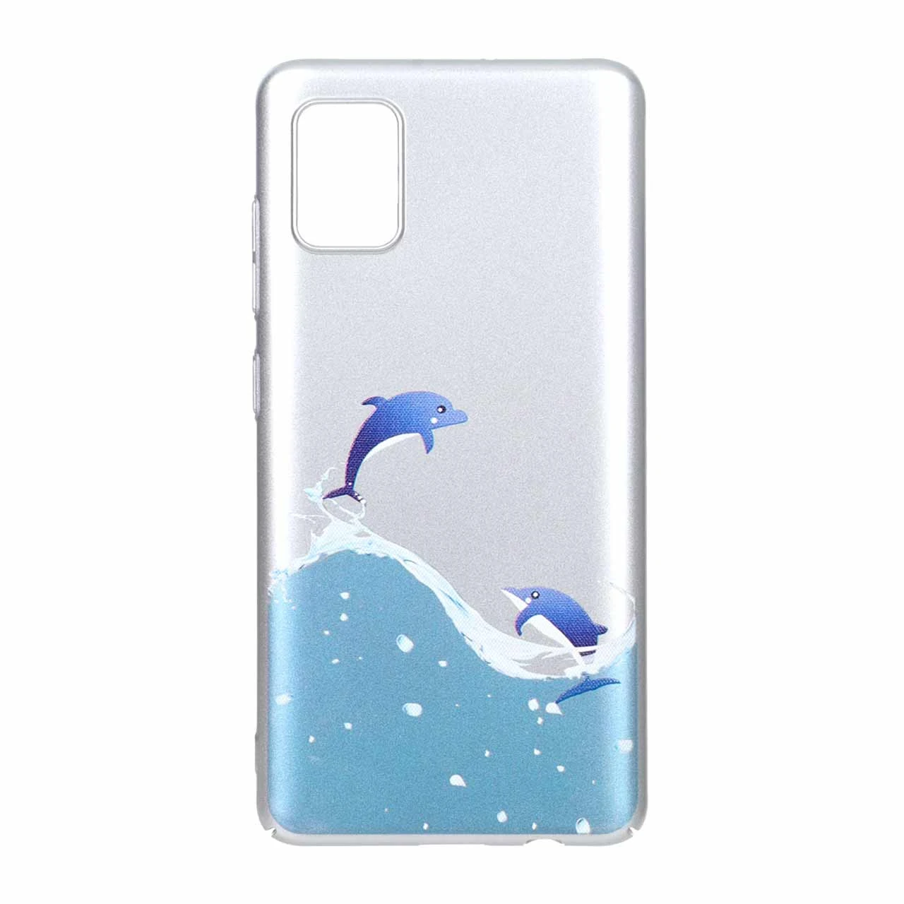 1662362 قاب سیلور دلفینی Samsung Galaxy A51 / M40s - طرح 19 - تصویر 1