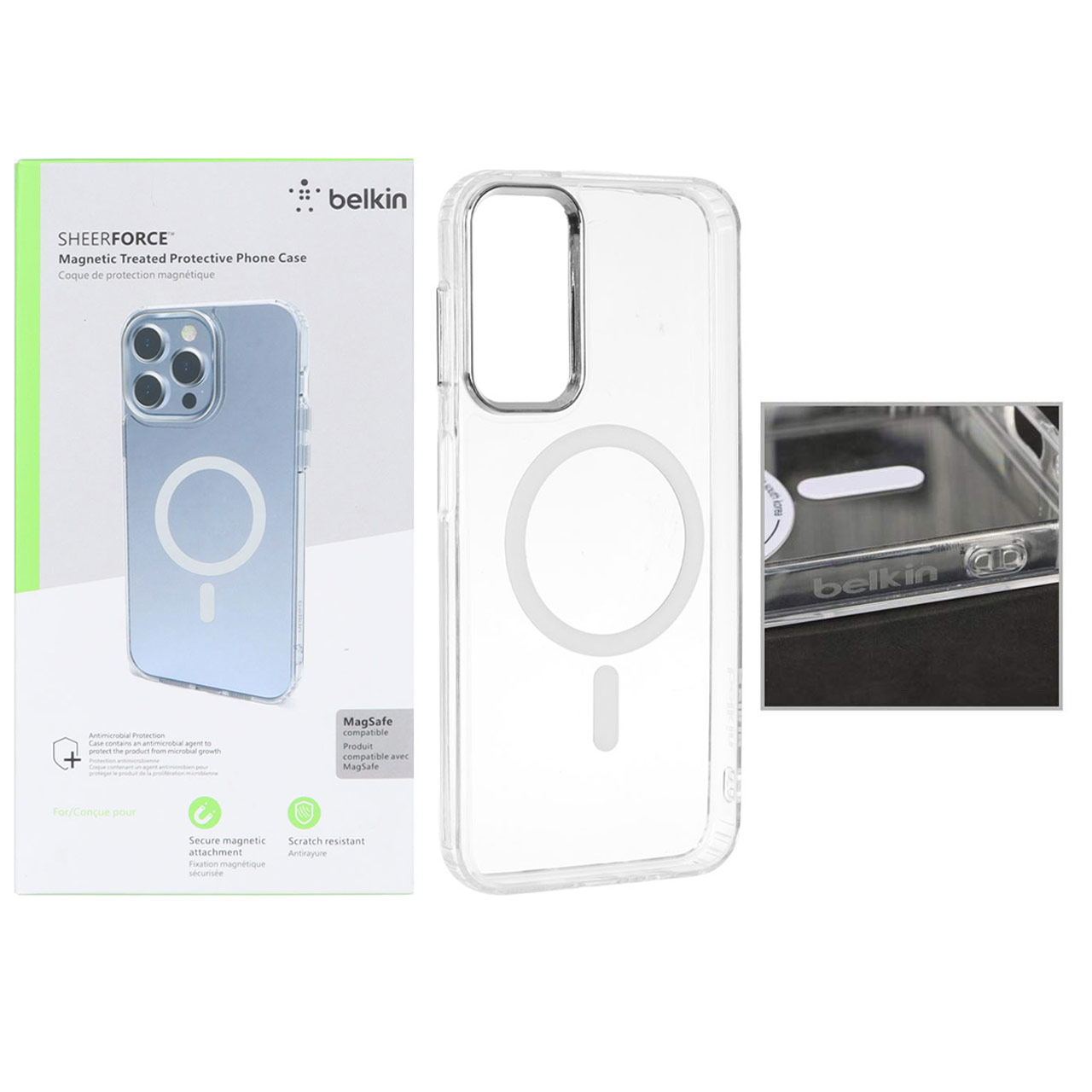 1669752 قاب belkin شفاف Magsafe مدل Samsung Galaxy A14 (پک دار) - تصویر 1