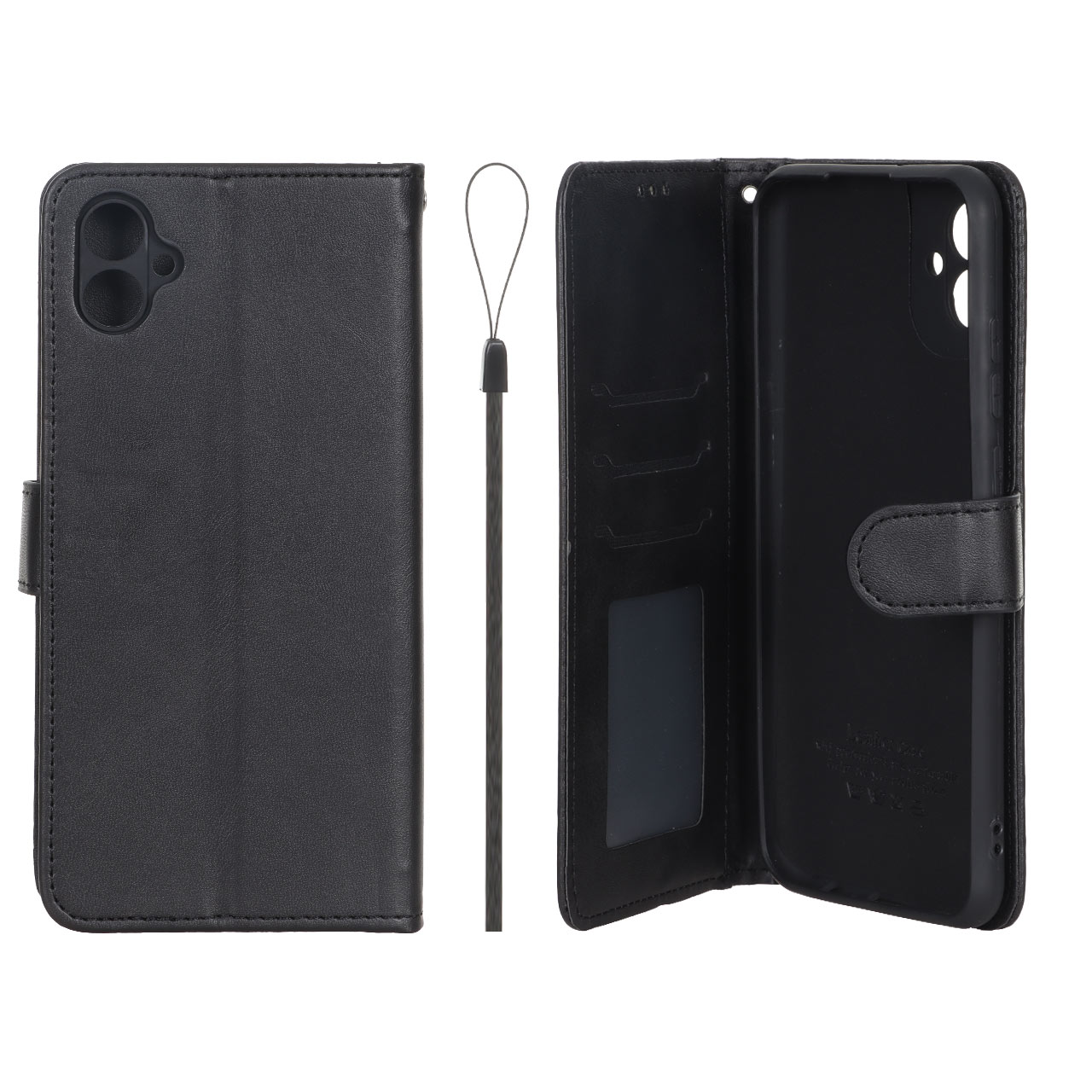 1680570 کیف موبایل مگنتی درجه یک داخل خز MNC Plus مدل Samsung Galaxy A04e / M04 / F04 - مشکی - تصویر 1