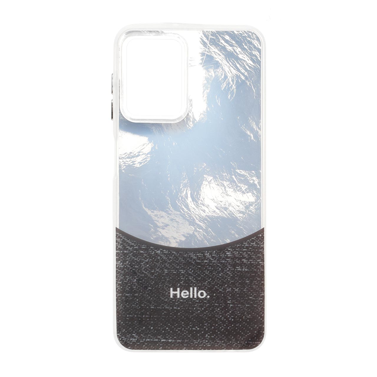 1682162 قاب Hello طرح جین Ice مدل Samsung Galaxy A22 4G / M22 / M32 4G / F22 - سرمه ای - تصویر 1