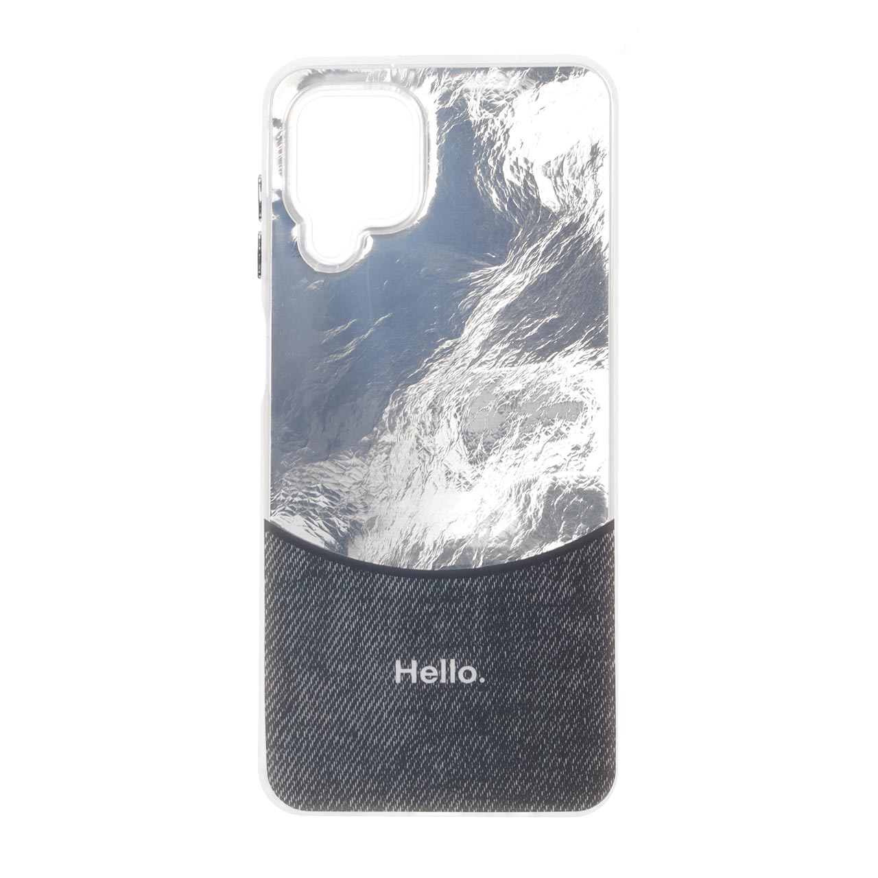 1682240 قاب Hello طرح جین Ice مدل Samsung Galaxy A12 / M12 / F12 - سرمه ای - تصویر 1