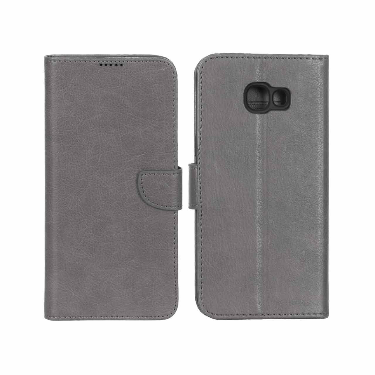 1682362 کیف چرمی موبایل مگنتی محافظ لنزدار KRF مدل Samsung Galaxy A520 / A5 (2017) - طوسی - تصویر 1