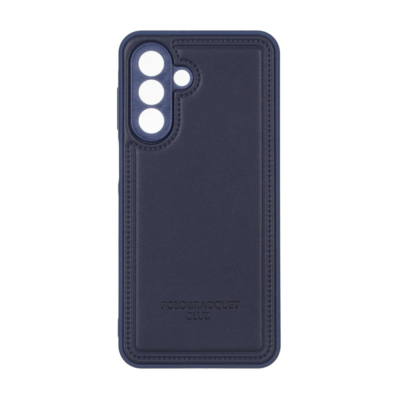 1690090 قاب چرمی Polo طرح دوخت محافظ لنزدار Samsung Galaxy A17 / A26 - سرمه ای - تصویر 1