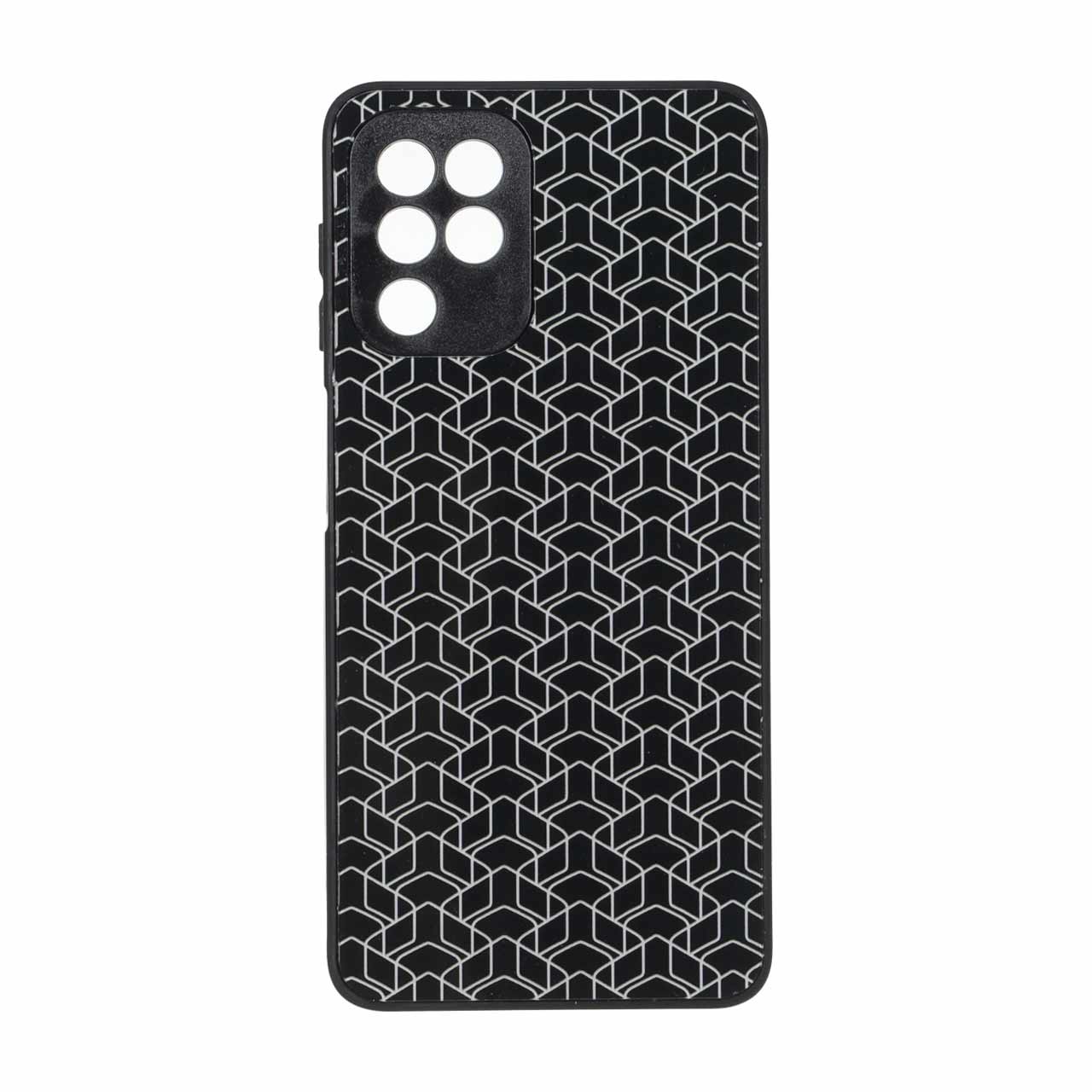 1695918 قاب روبیک پشت براق محافظ لنزدار Samsung Galaxy A22 4G / M22 / M32 4G / F22 - مشکی - تصویر 1