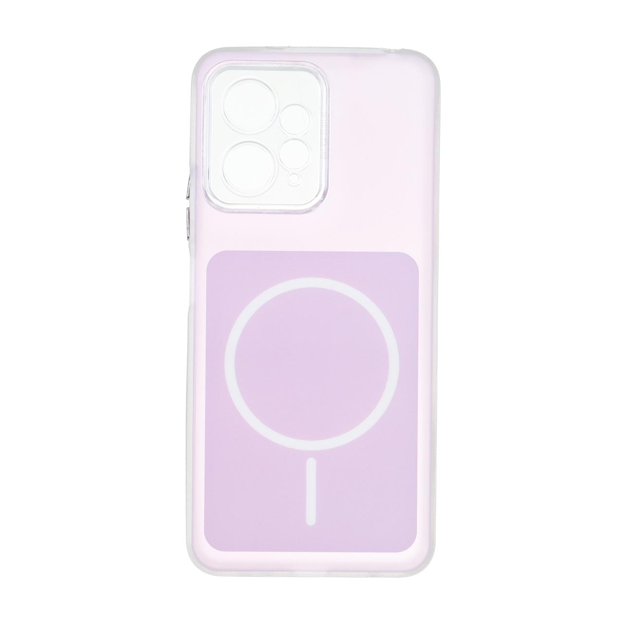 1696876 قاب مستطیلی مات طرح مگ سیف لنز شفاف Xiaomi Redmi Note 12 4G - یاسی - تصویر 1