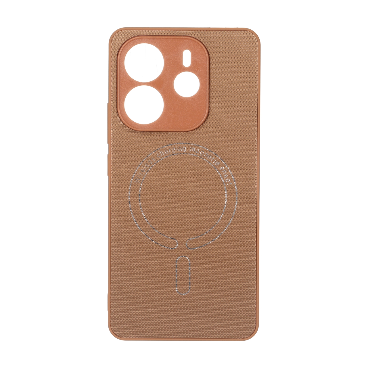 1698896 قاب سوزنی طرح مگ سیف نقره ای محافظ لنزدار Xiaomi Redmi Note 14 4G - عسلی - تصویر 1