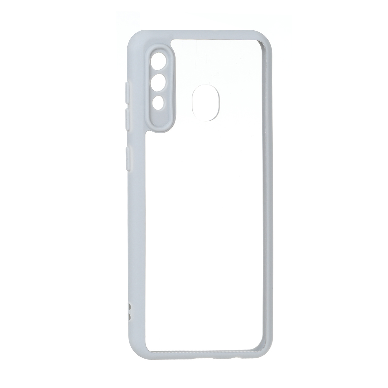 1700752 قاب پشت سخت شفاف محافظ لنزدار دور رنگی Samsung Galaxy A30 / A20 - طوسی - تصویر 1