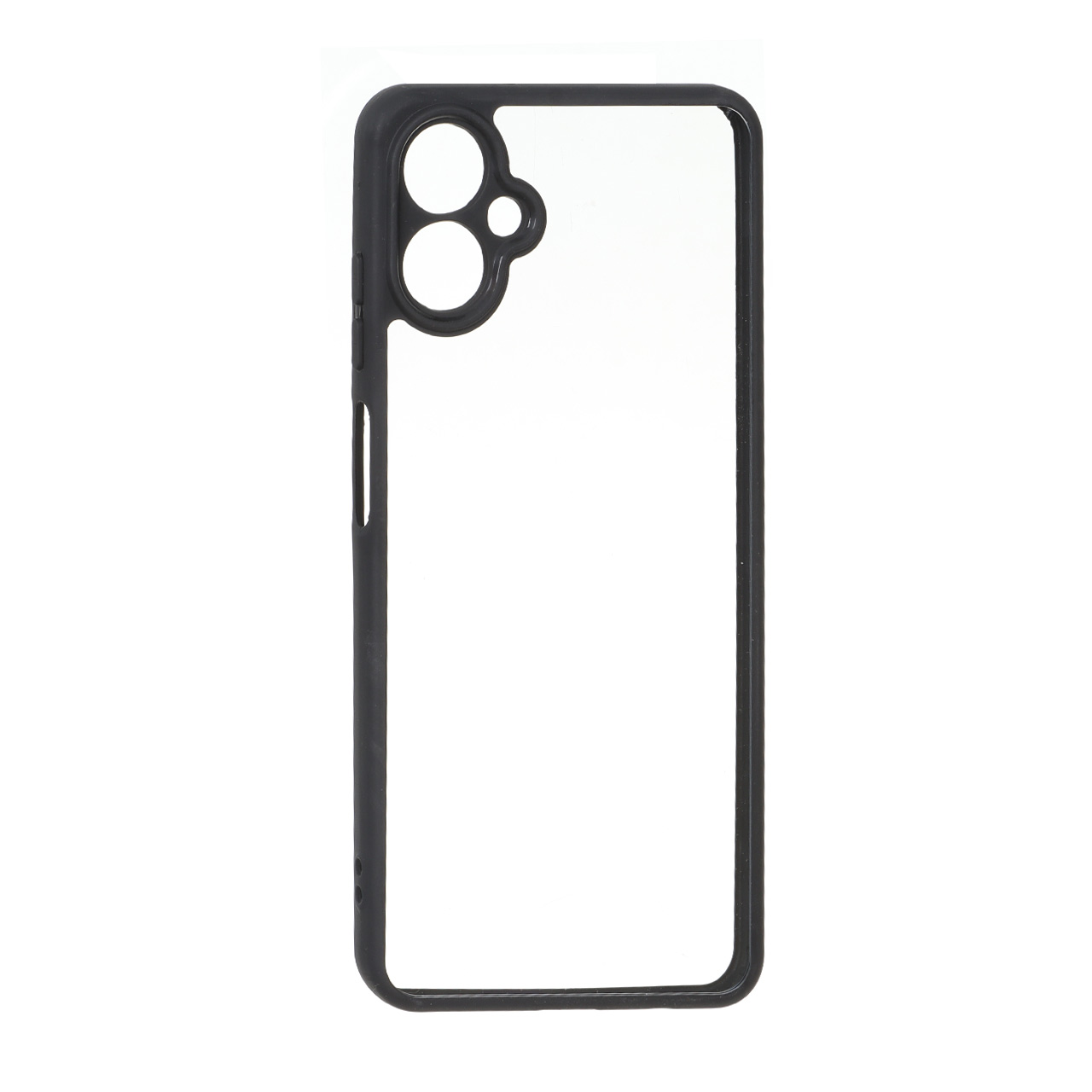 1700754 قاب پشت سخت شفاف محافظ لنزدار دور رنگی Samsung Galaxy A06 - مشکی - تصویر 1