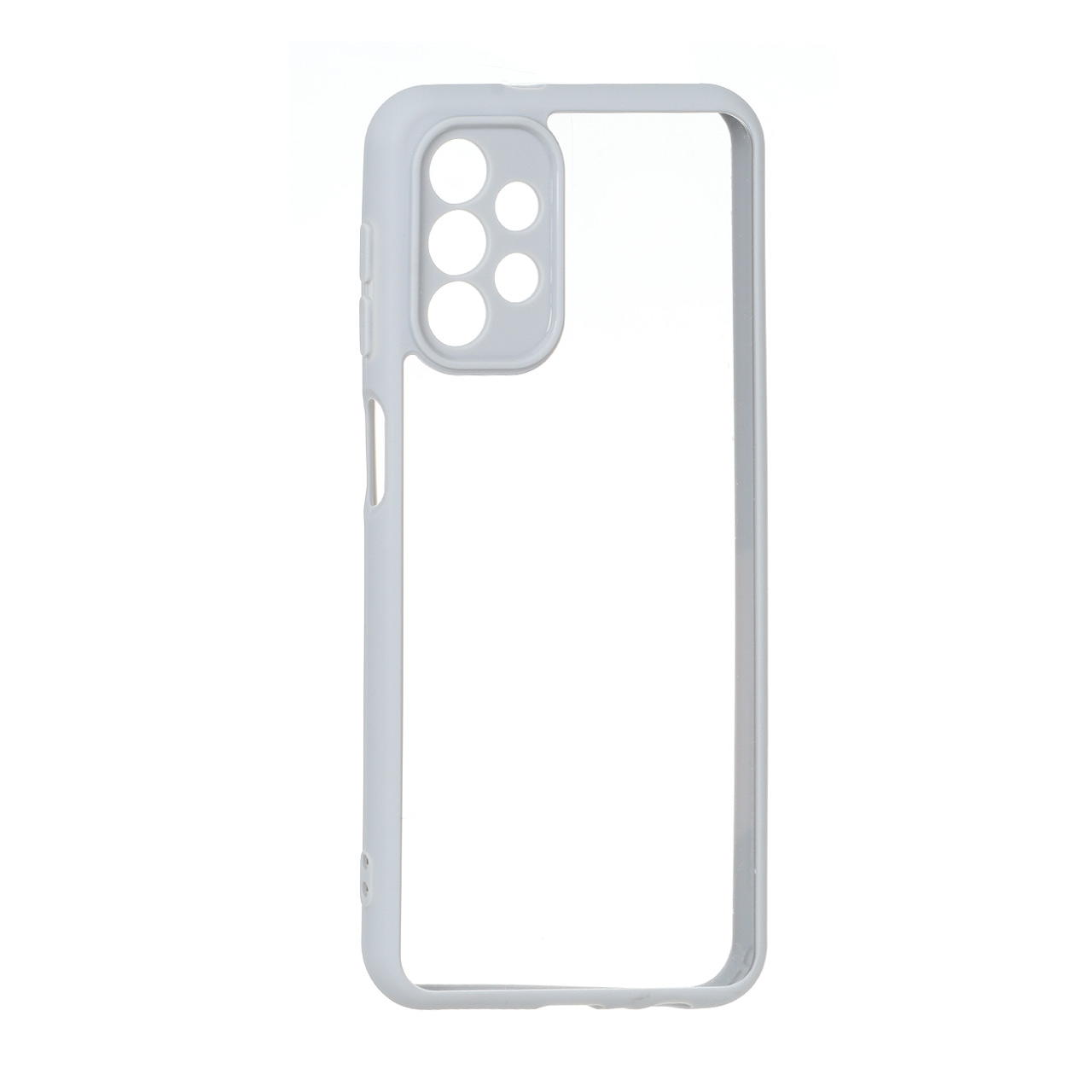1700848 قاب پشت سخت شفاف محافظ لنزدار دور رنگی Samsung Galaxy A13 4G - طوسی - تصویر 1