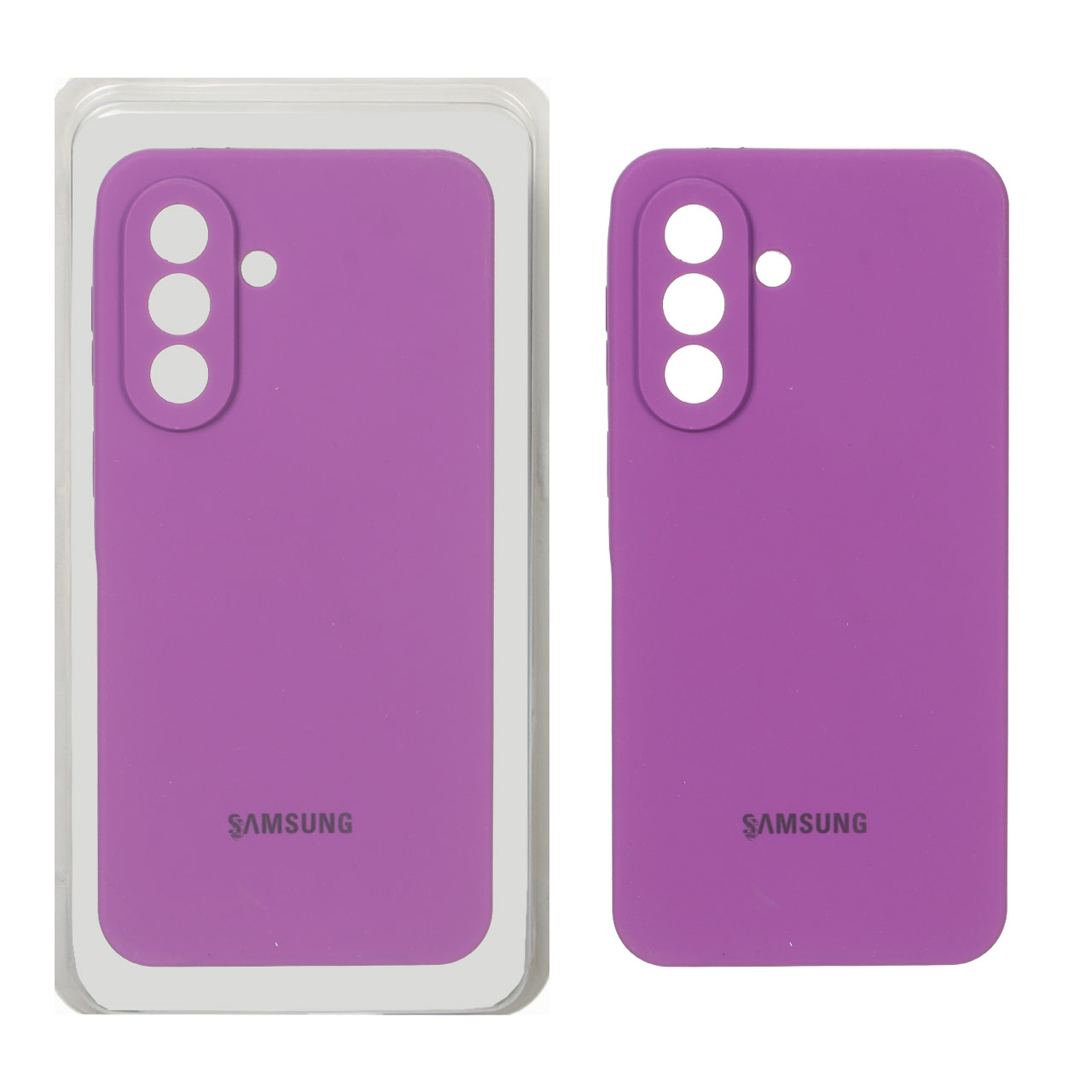 1701266 قاب سیلیکونی پاک کنی محافظ لنزدار اورجینال Samsung Galaxy A57 - ارغوانی (پک اصلی) - تصویر 1