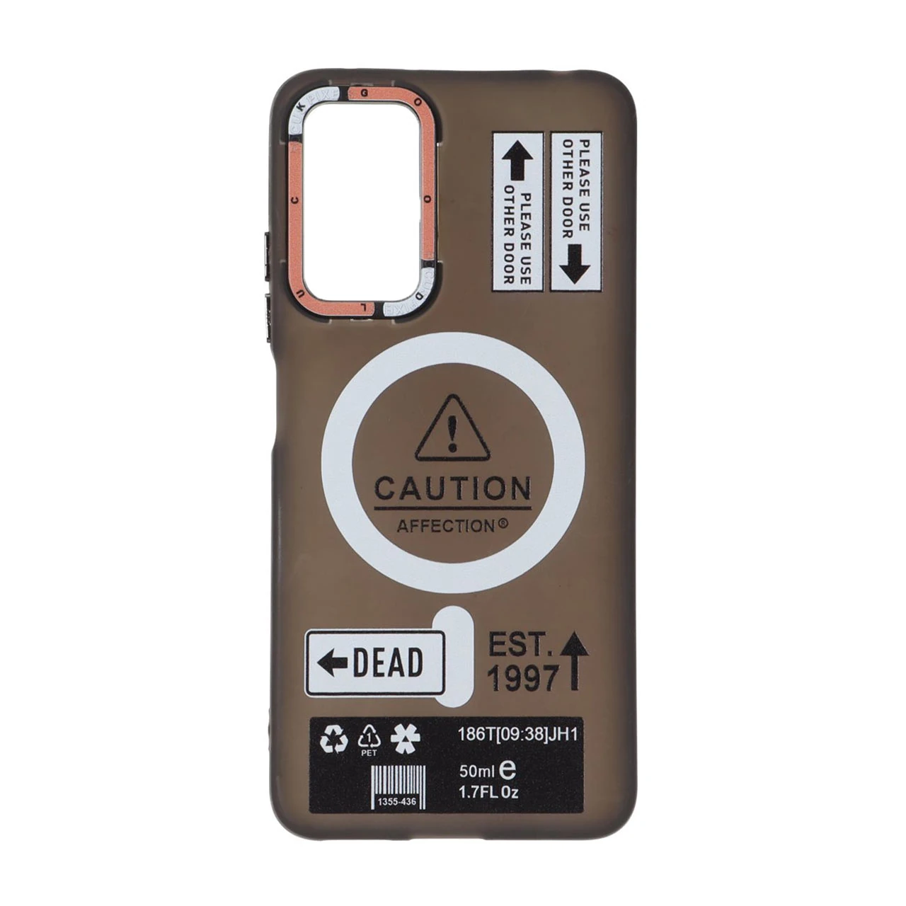 1708562 قاب Caution مات طرح مگ سیف دکمه متال Xiaomi Redmi Note 12 Pro 4G / Redmi Note 11 Pro - مشکی - تصویر 1
