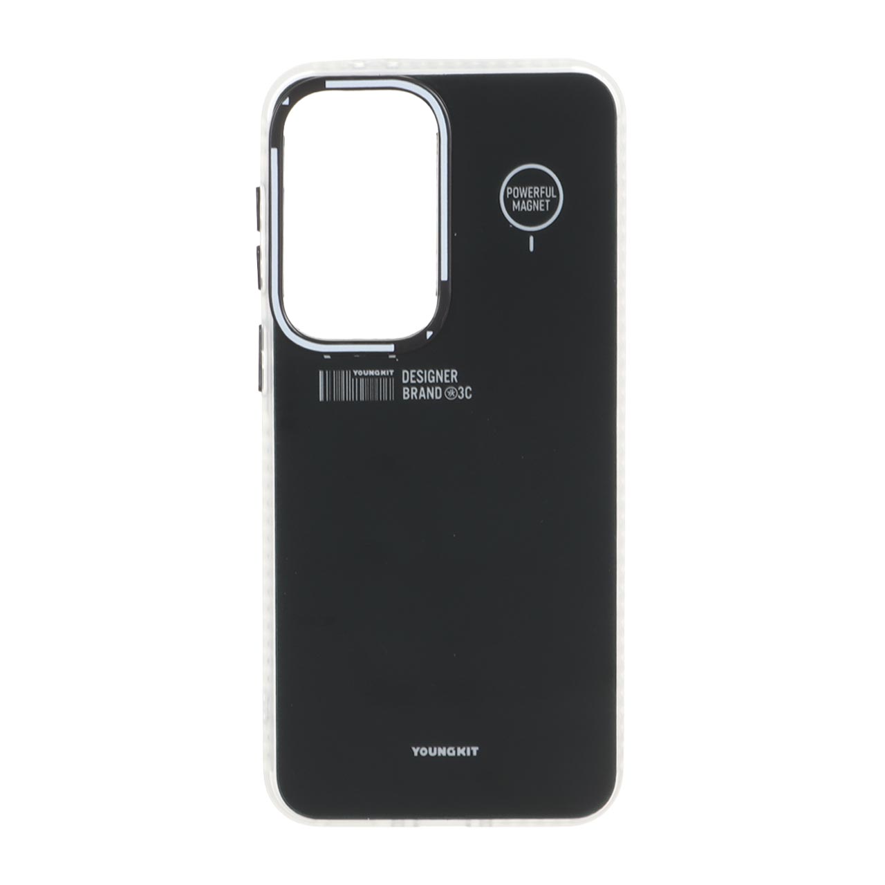 1710864 قاب Youngkit طرح بارکد پوست ماری دور مات Samsung Galaxy A37 - سبز تیره - تصویر 1