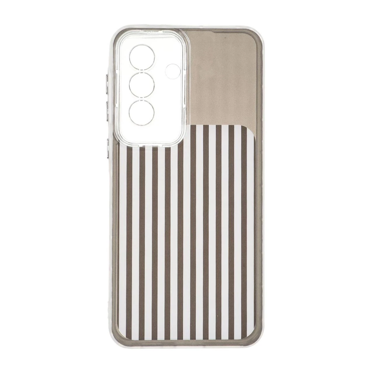 1713610 قاب مستطیلی Stripe لنز شفاف Samsung Galaxy A57 - مشکی - تصویر 1
