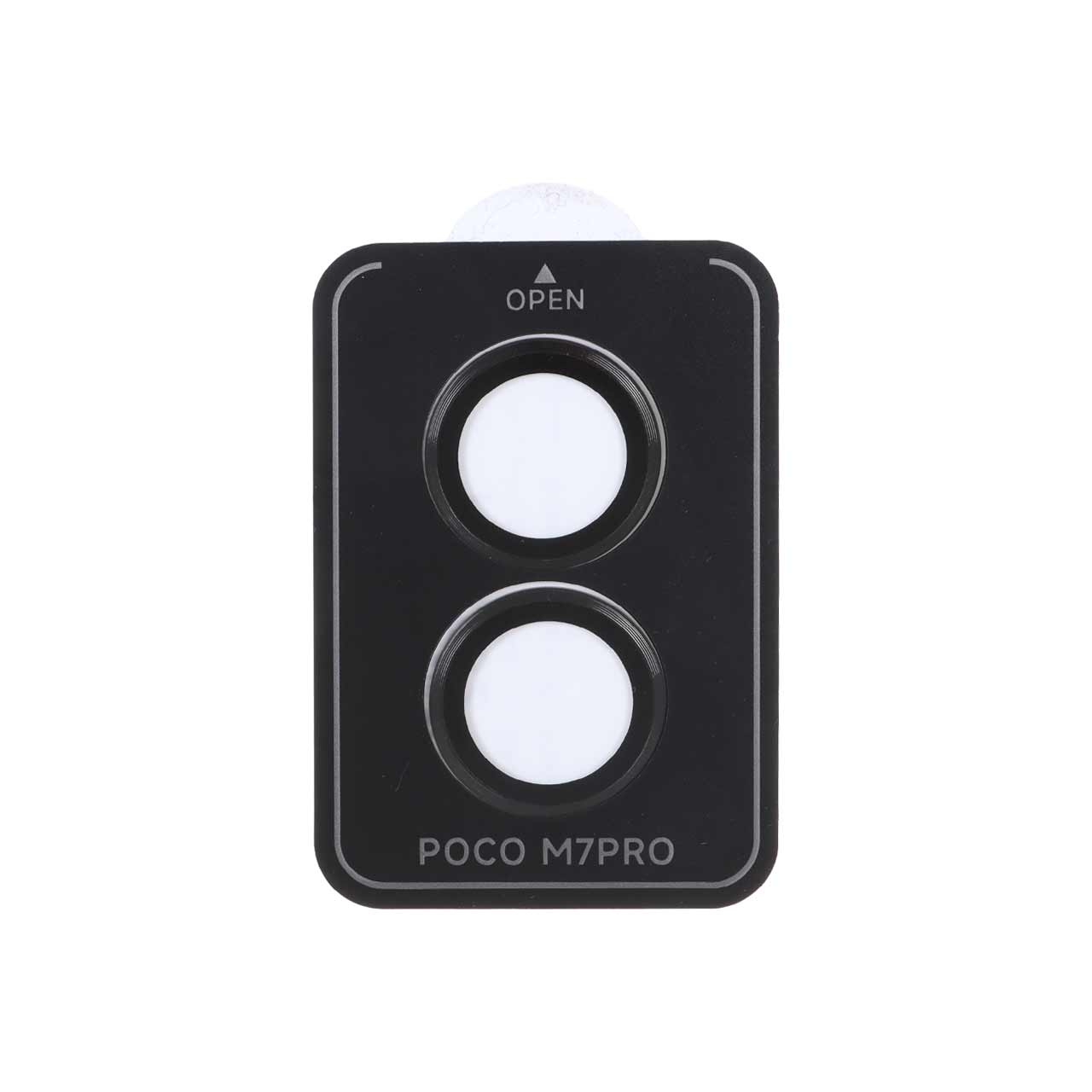 1714582 محافظ لنز رینگی اورجینال شابلون دار Xiaomi Poco M7 Pro 5G - مشکی - تصویر 1