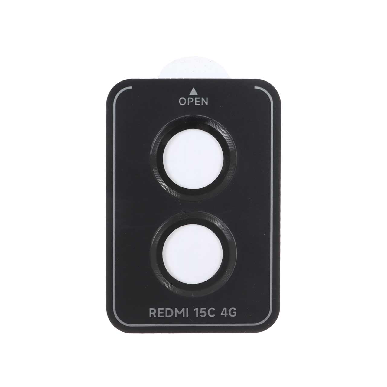 1714608 محافظ لنز رینگی اورجینال شابلون دار Xiaomi Redmi 15C - مشکی - تصویر 1