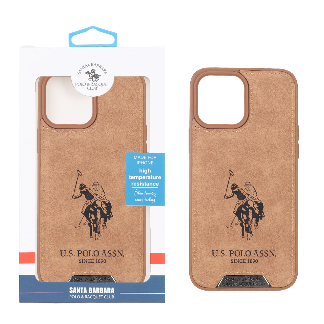 1716236 قاب اورجینال US Polo Assn جیر Apple iPhone 13 Pro Max - صحرایی (پک دار) - تصویر 1