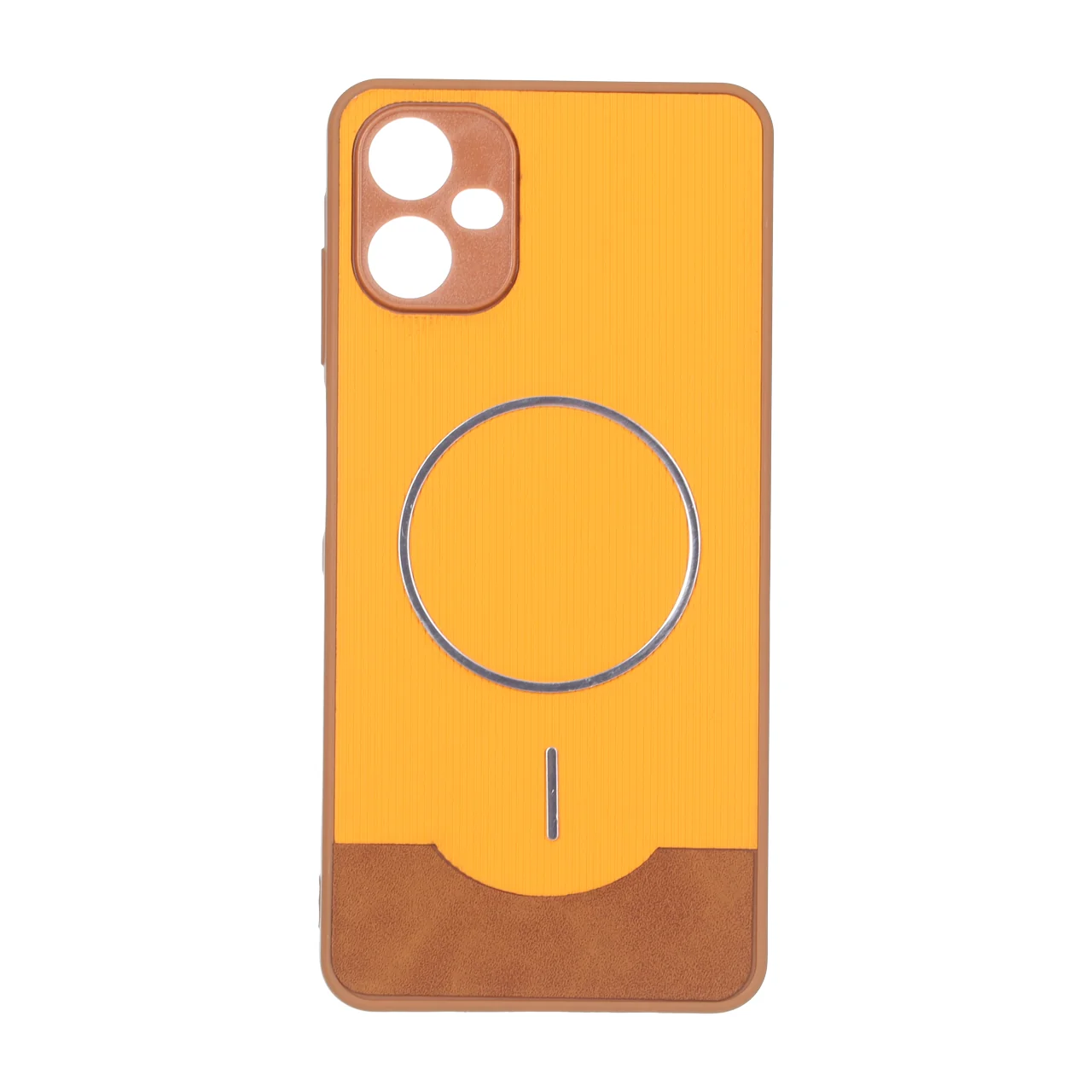 1724932 قاب Line Case جیر MagSafe فلزی محافظ لنزدار Samsung Galaxy A06 - نارنجی - تصویر 1