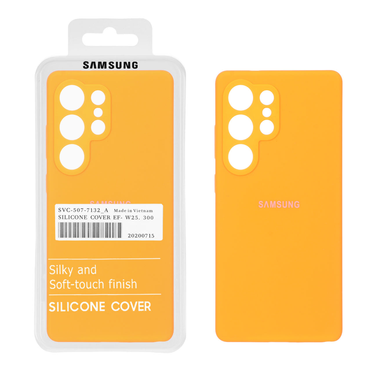 1730508 قاب سیلیکونی پاک کنی اورجینال درجه یک Samsung Galaxy S25 Ultra - نارنجی فانتزی (پک دار) - تصویر 1