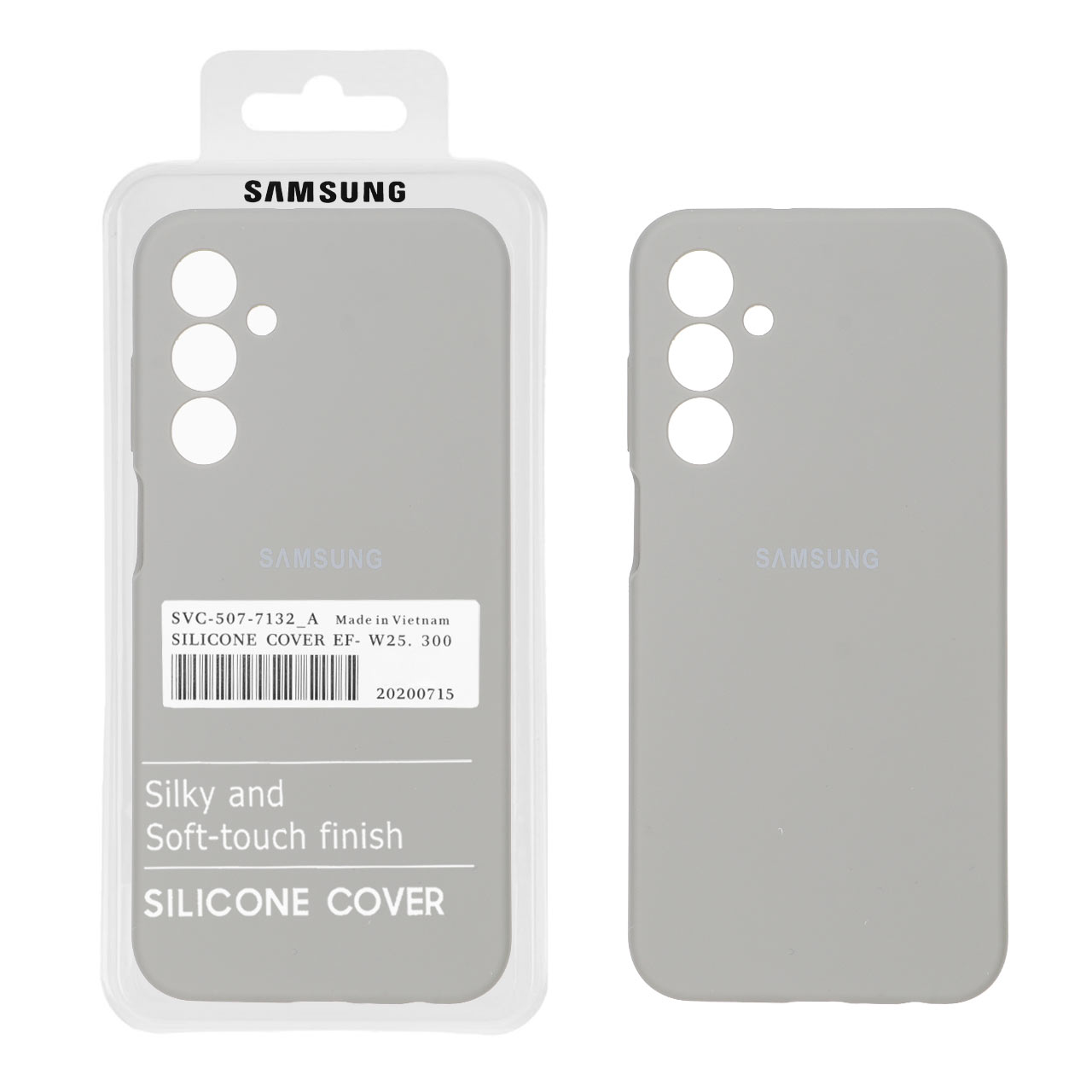 1730522 قاب سیلیکونی پاک کنی اورجینال درجه یک Samsung Galaxy A25 5G - طوسی (پک دار) - تصویر 1