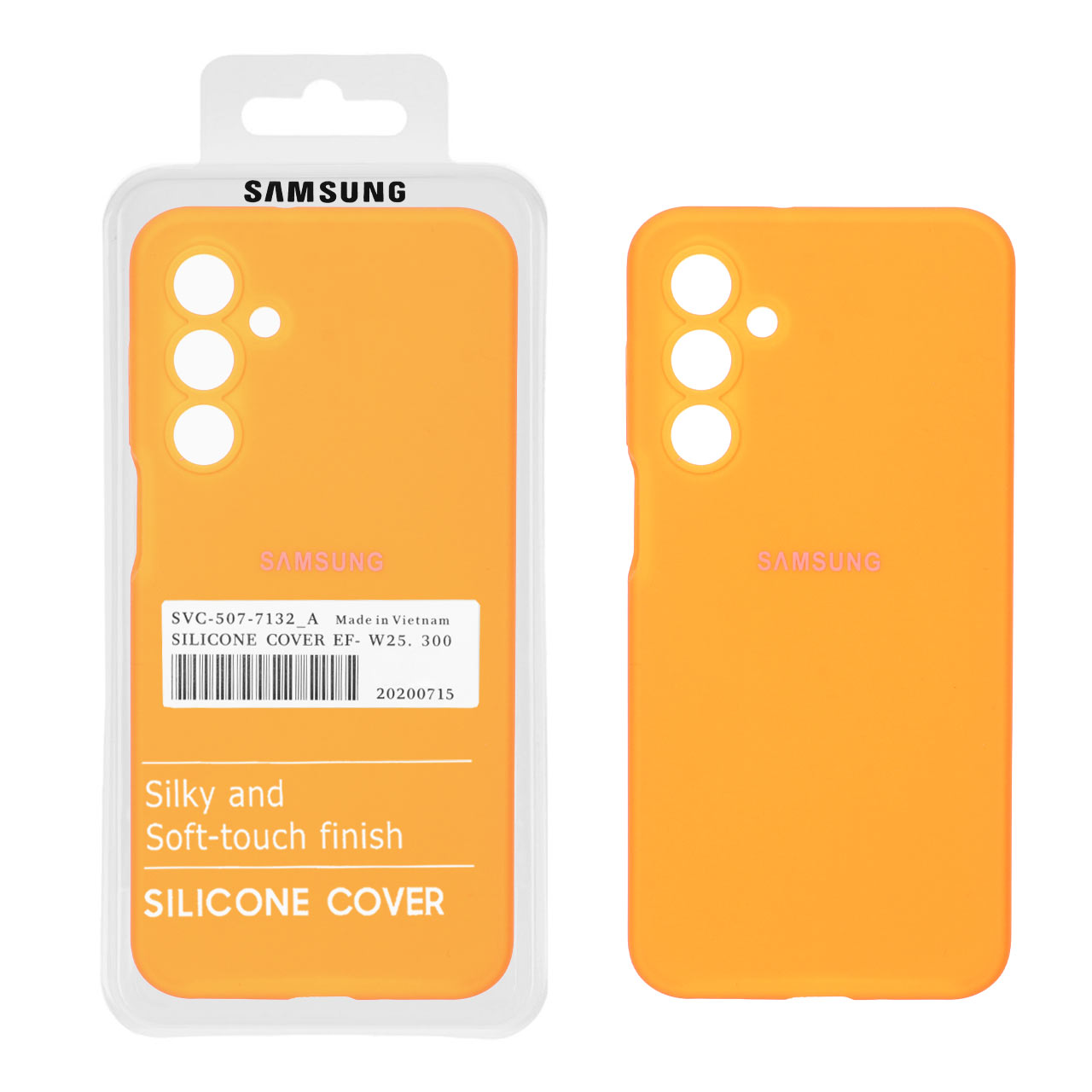 1730544 قاب سیلیکونی پاک کنی اورجینال درجه یک Samsung Galaxy A16 - نارنجی فانتزی (پک دار) - تصویر 1