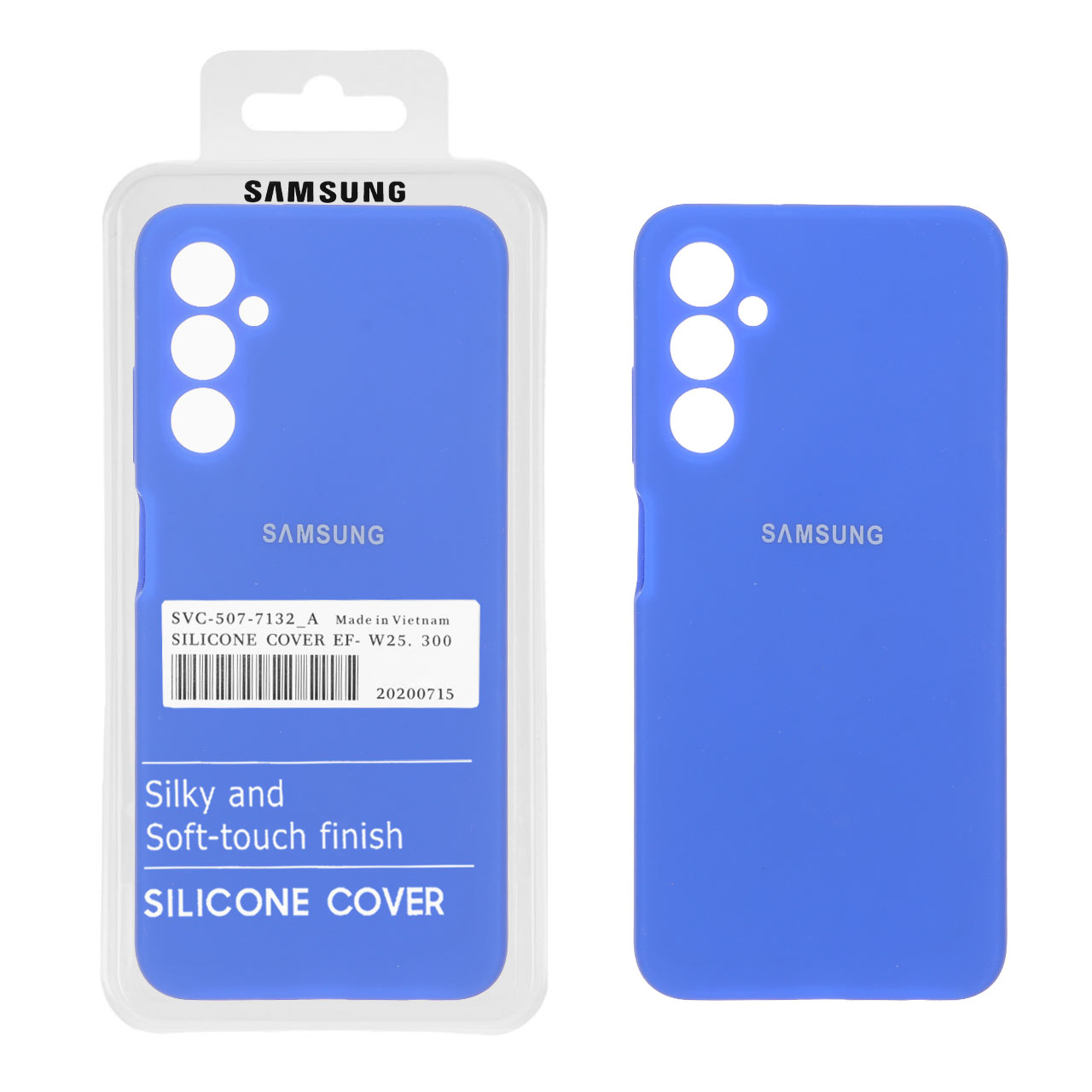 1730552 قاب سیلیکونی پاک کنی اورجینال درجه یک Samsung Galaxy A05s - آبی کاربنی (پک دار) - تصویر 1