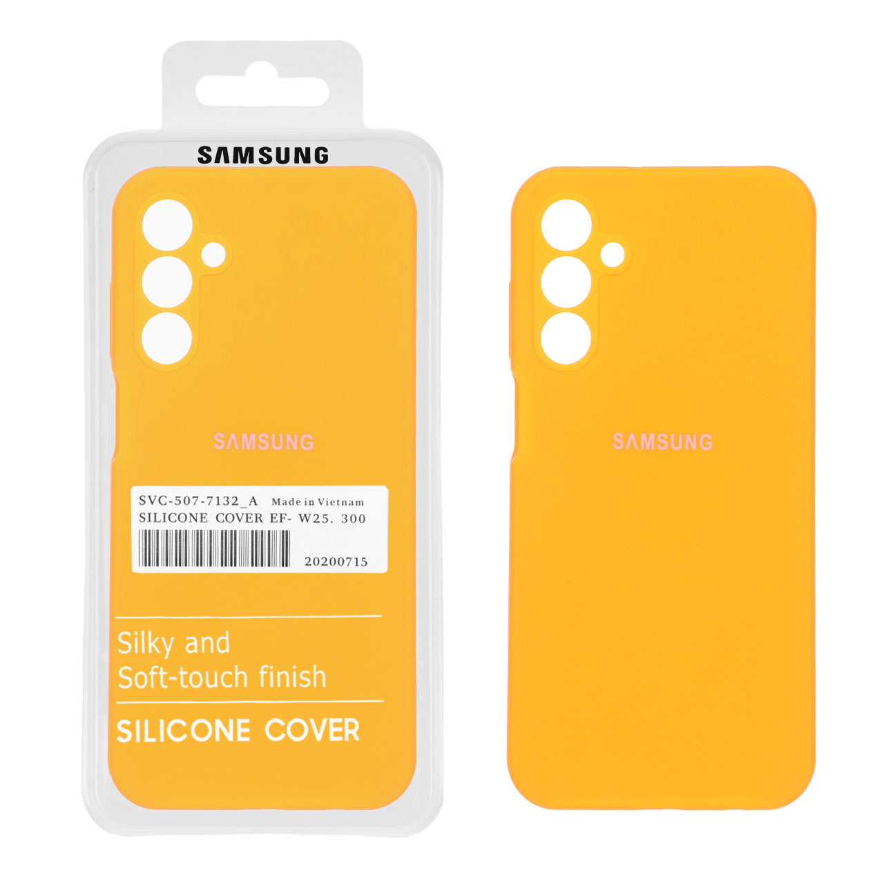 1730700 قاب سیلیکونی پاک کنی اورجینال درجه یک Samsung Galaxy A15 - نارنجی فانتزی (پک دار) - تصویر 1