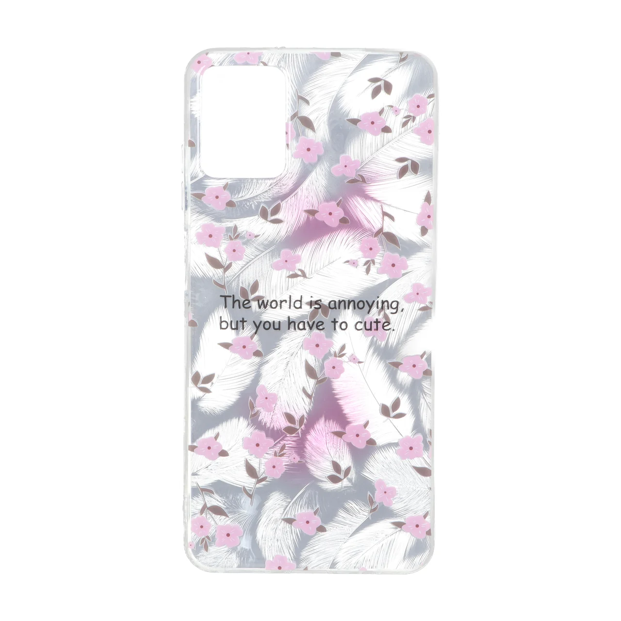 1731552 قاب اطلسی دور ژله ای طرح پر Samsung Galaxy A06 - کد 302 - تصویر 1
