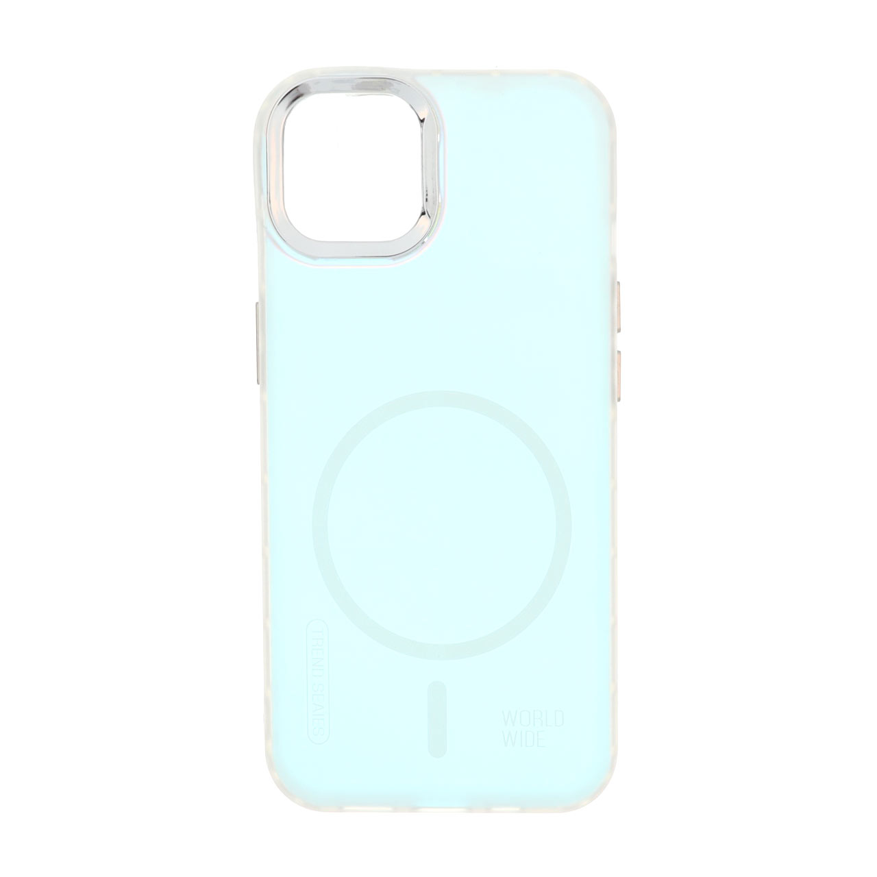 1734904 قاب هولوگرامی Trend Seaies طرح مگ سیف دو رنگ لنز کروم Apple iPhone 13 / iPhone 14 - سفید - MPS - تصویر 1