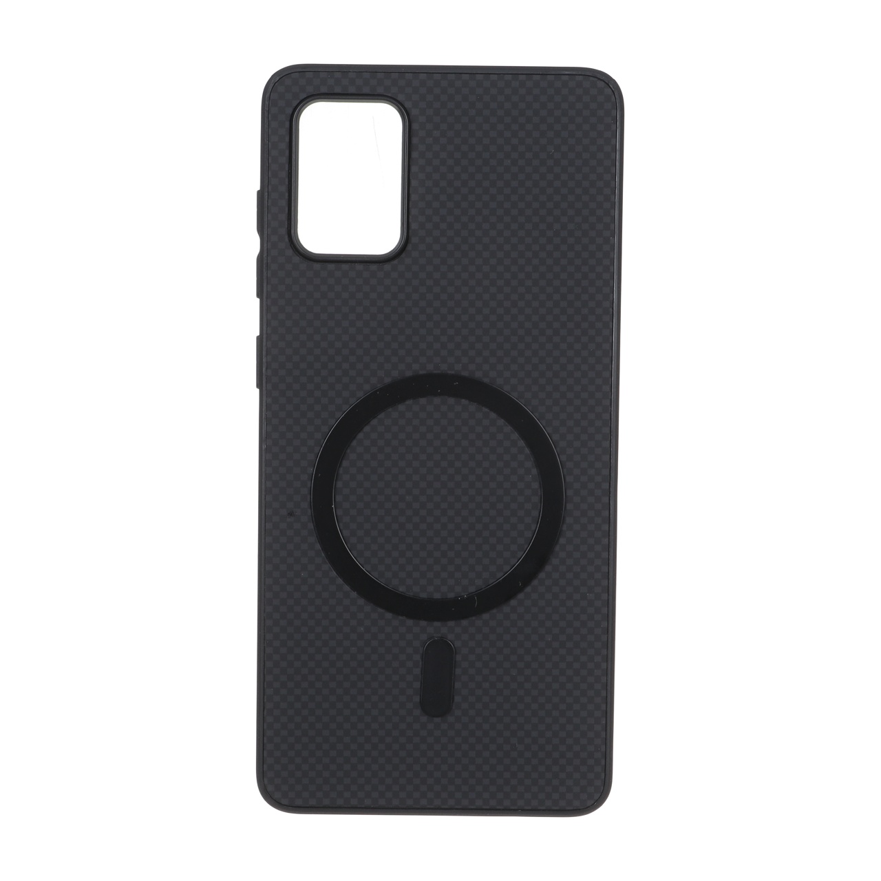1735352 قاب شطرنجی طرح مگ سیف Magnet فلزی Samsung Galaxy A71 - مشکی - تصویر 1