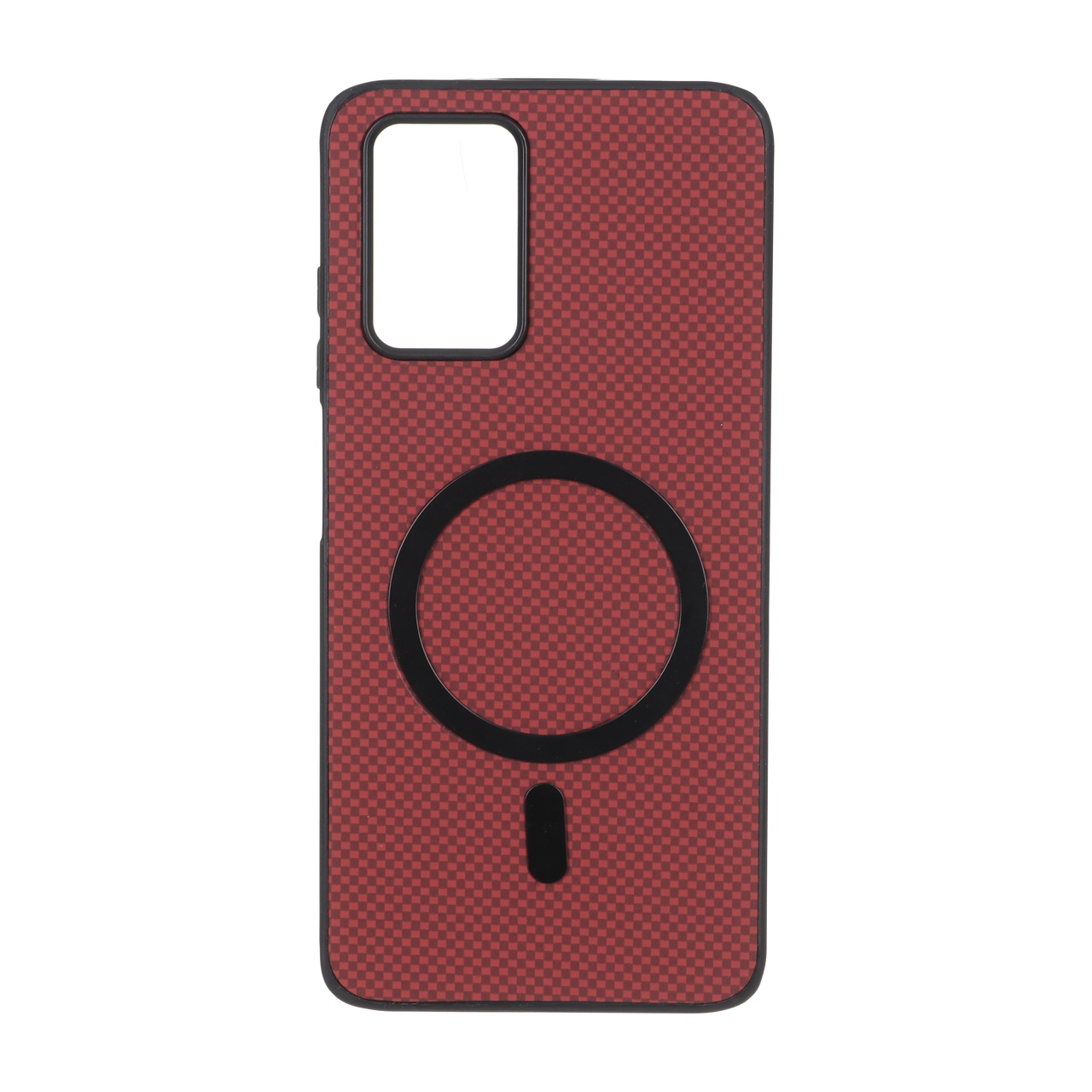 1735400 قاب شطرنجی طرح مگ سیف Magnet فلزی Xiaomi Redmi Note 12S / Xiaomi Redmi Note 11 4G / Redmi Note 11S - قرمز - تصویر 1