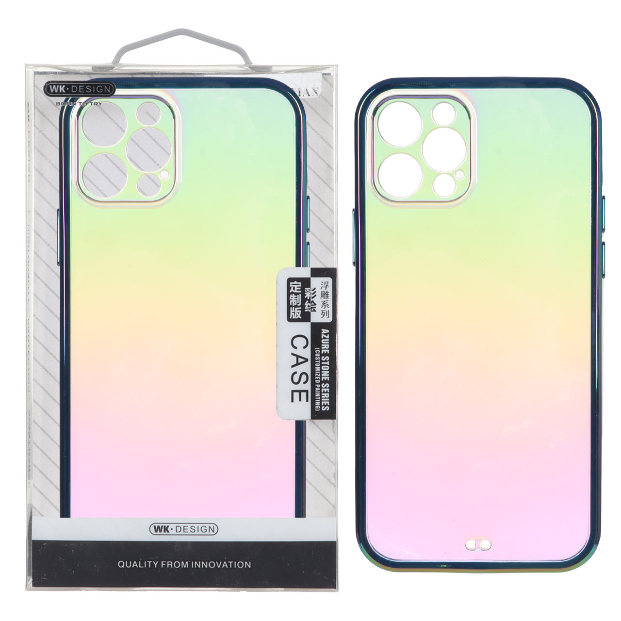 1735562 قاب هفت رنگ دور رنگی محافظ لنزدار Apple iPhone 12 Pro - سرمه ای (پک دار) - تصویر 1
